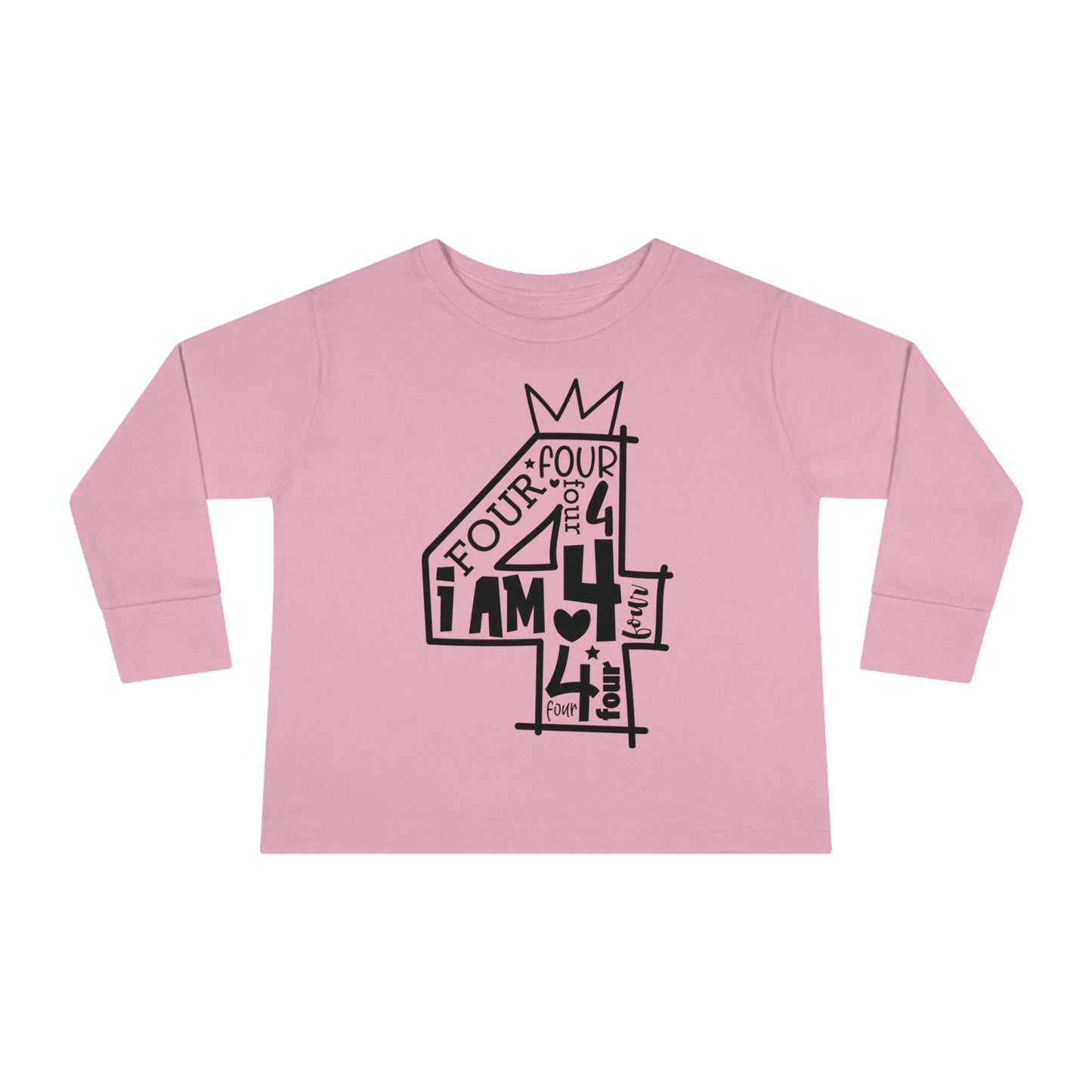 I'm four- Toddler Long Sleeve Tee