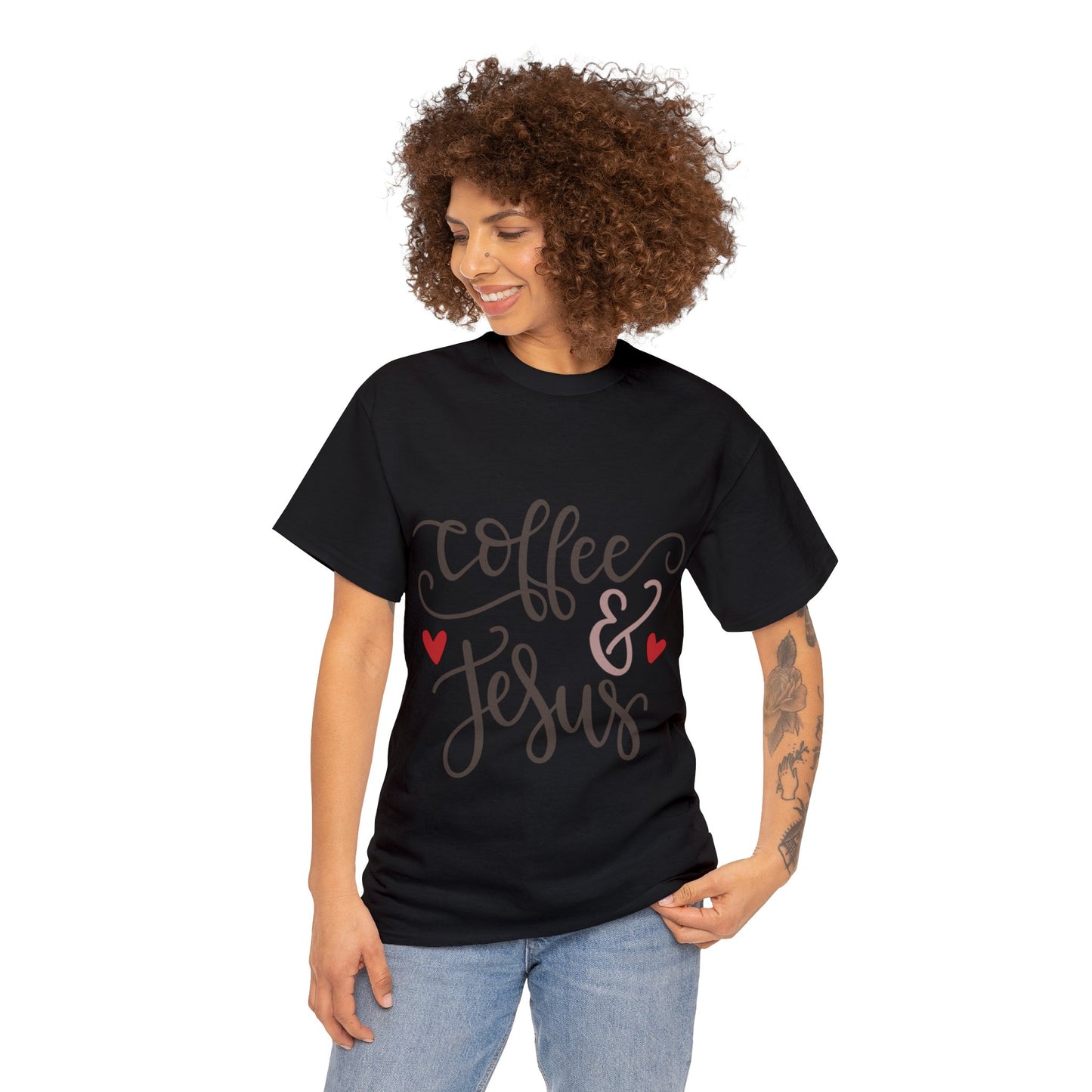 Coffee and Jesus - Unisex Heavy Cotton Tee