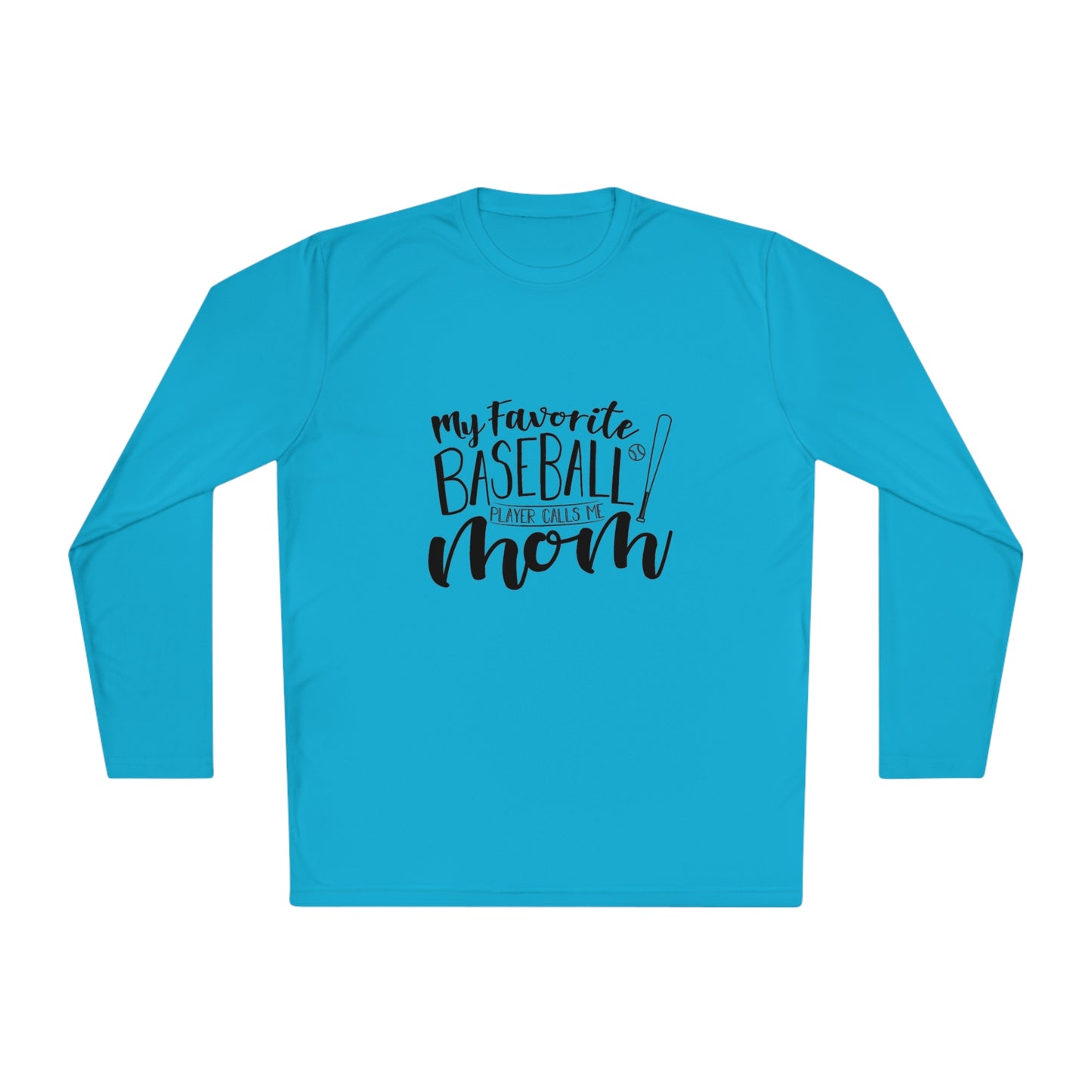 My favorite baseball player calls me mom- Unisex Lightweight Long Sleeve Tee