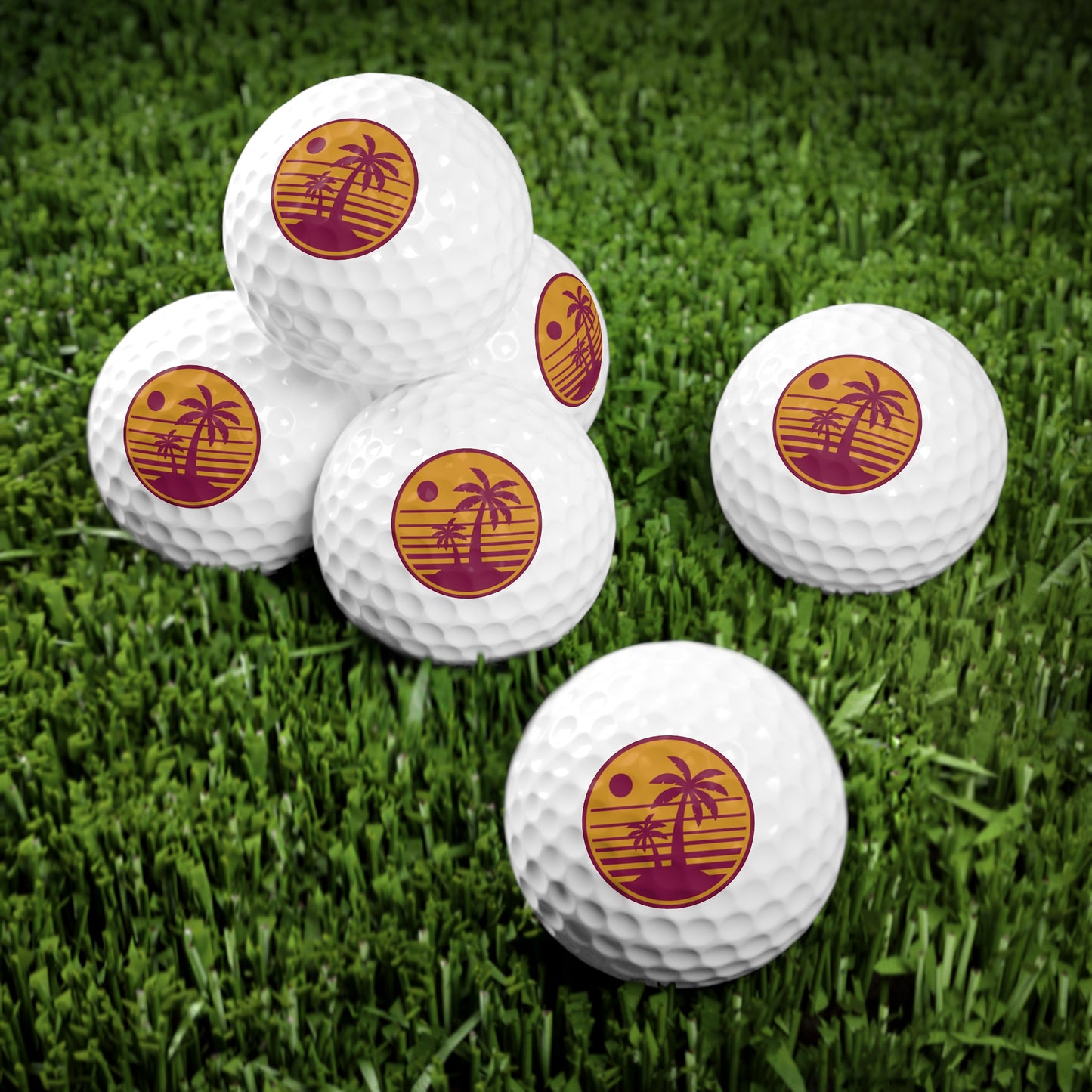 PALM TREE -Golf Balls, 6pcs