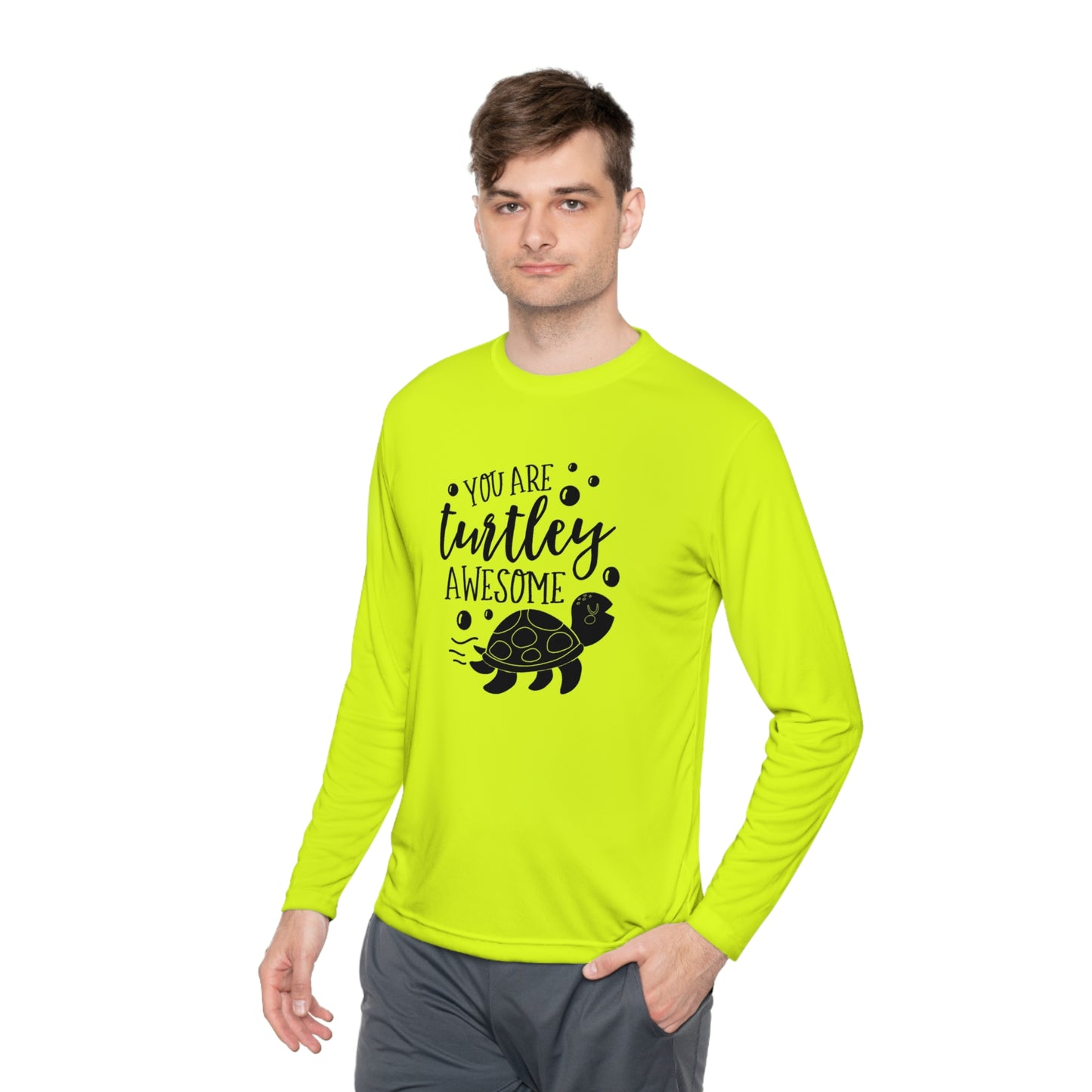 You are turtley awesome- Unisex Lightweight Long Sleeve Tee