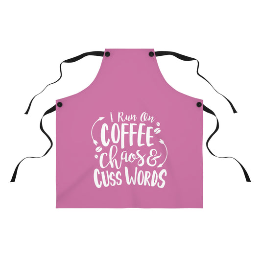 I run off coffee chaos and cuss words- Apron (AOP)