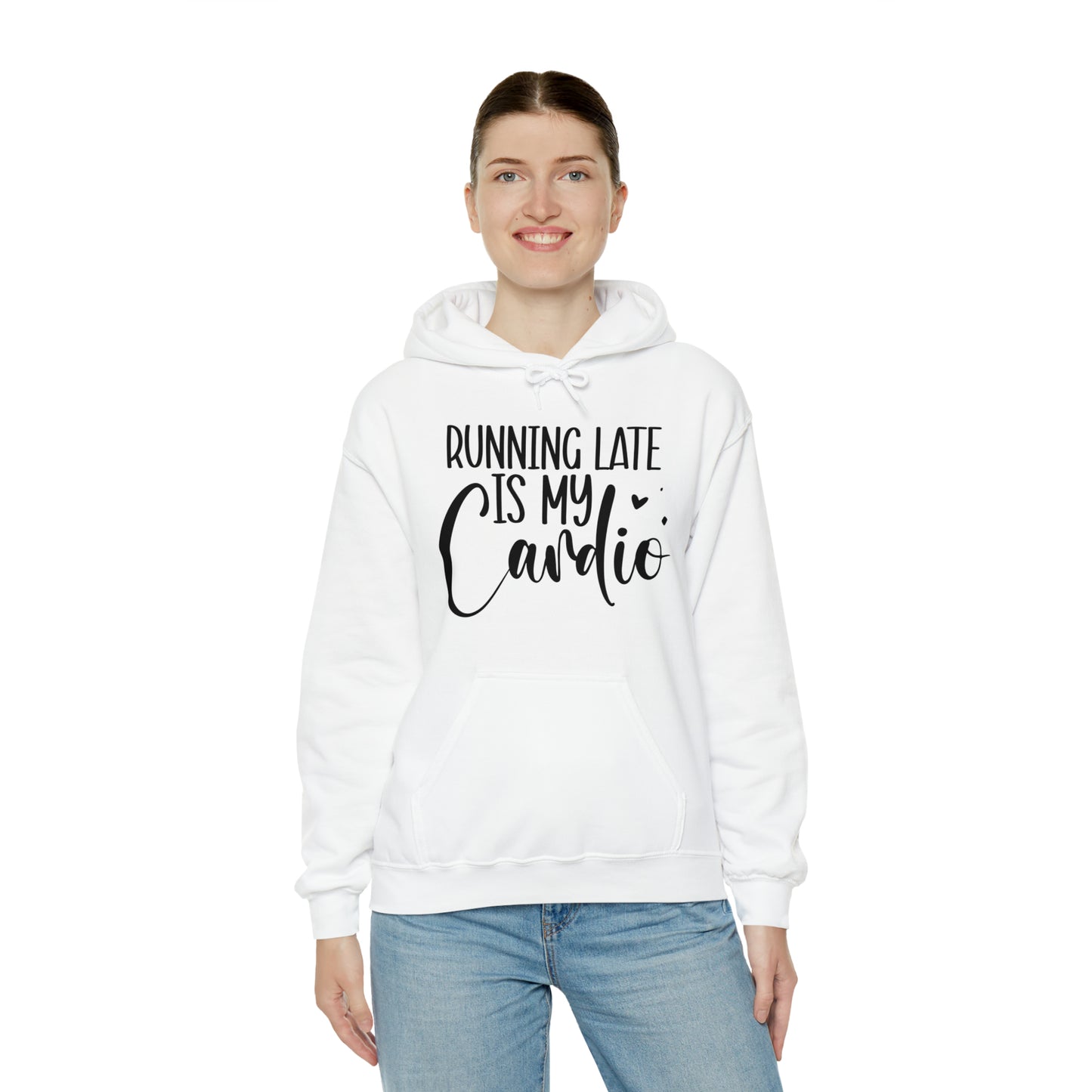 Running late is my cardio-Unisex Heavy Blend™ Hooded Sweatshirt