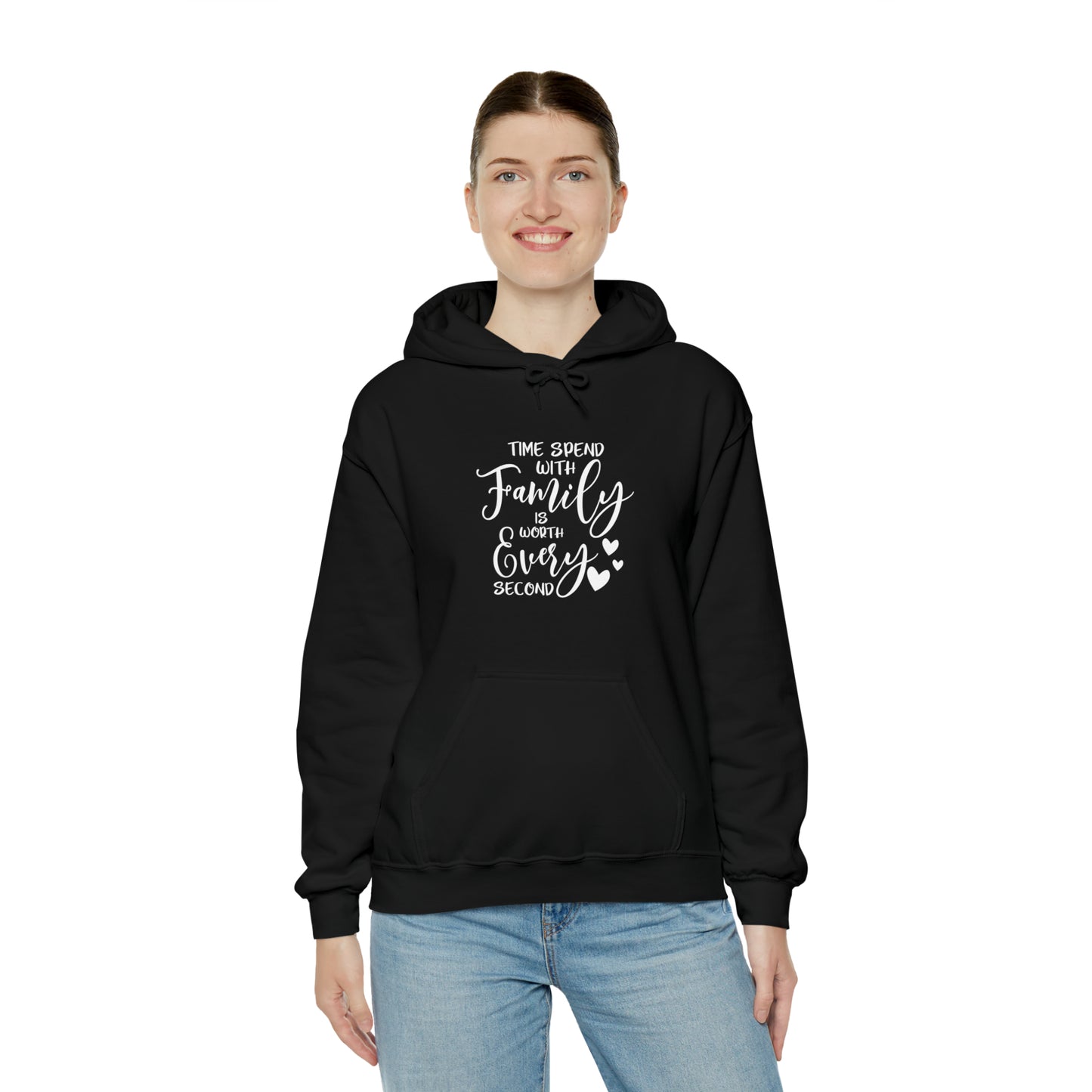 Time spend with family is worth every second- Unisex Heavy Blend™ Hooded Sweatshirt