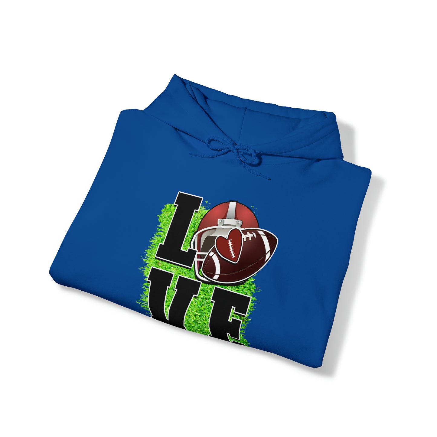 LOVE FOOTBALL- Unisex Heavy Blend™ Hooded Sweatshirt