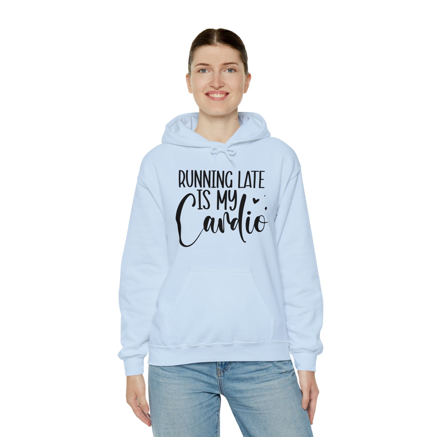 Running late is my cardio-Unisex Heavy Blend™ Hooded Sweatshirt