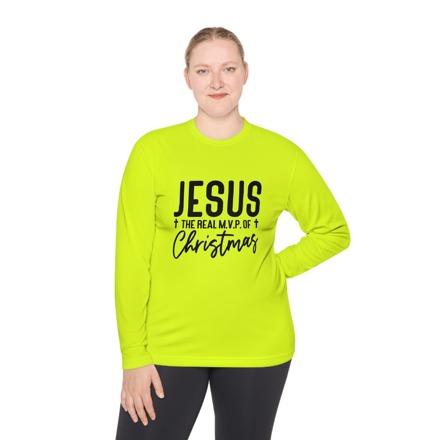 Jesus MVP of Christmas- Unisex Lightweight Long Sleeve Tee