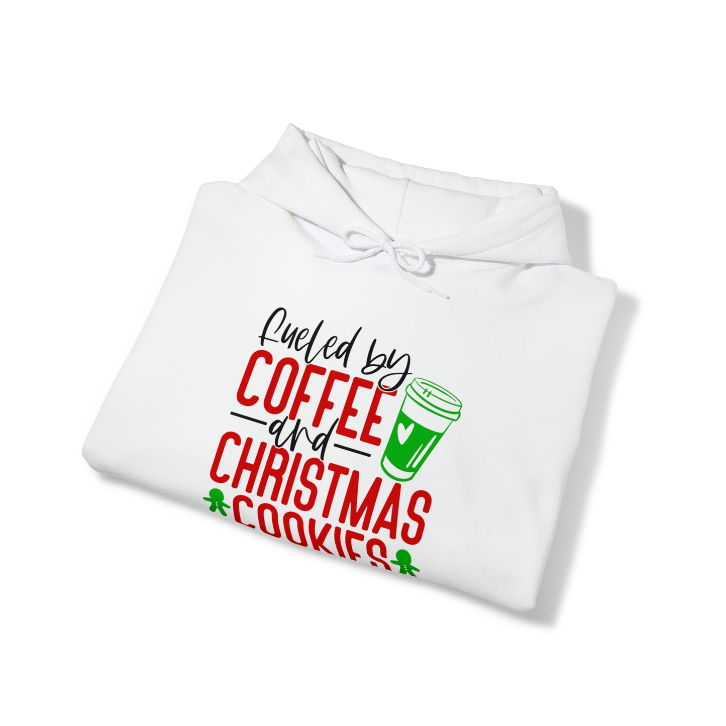 Fueled by coffee and Christmas cookies - Unisex Heavy Blend™ Hooded Sweatshirt