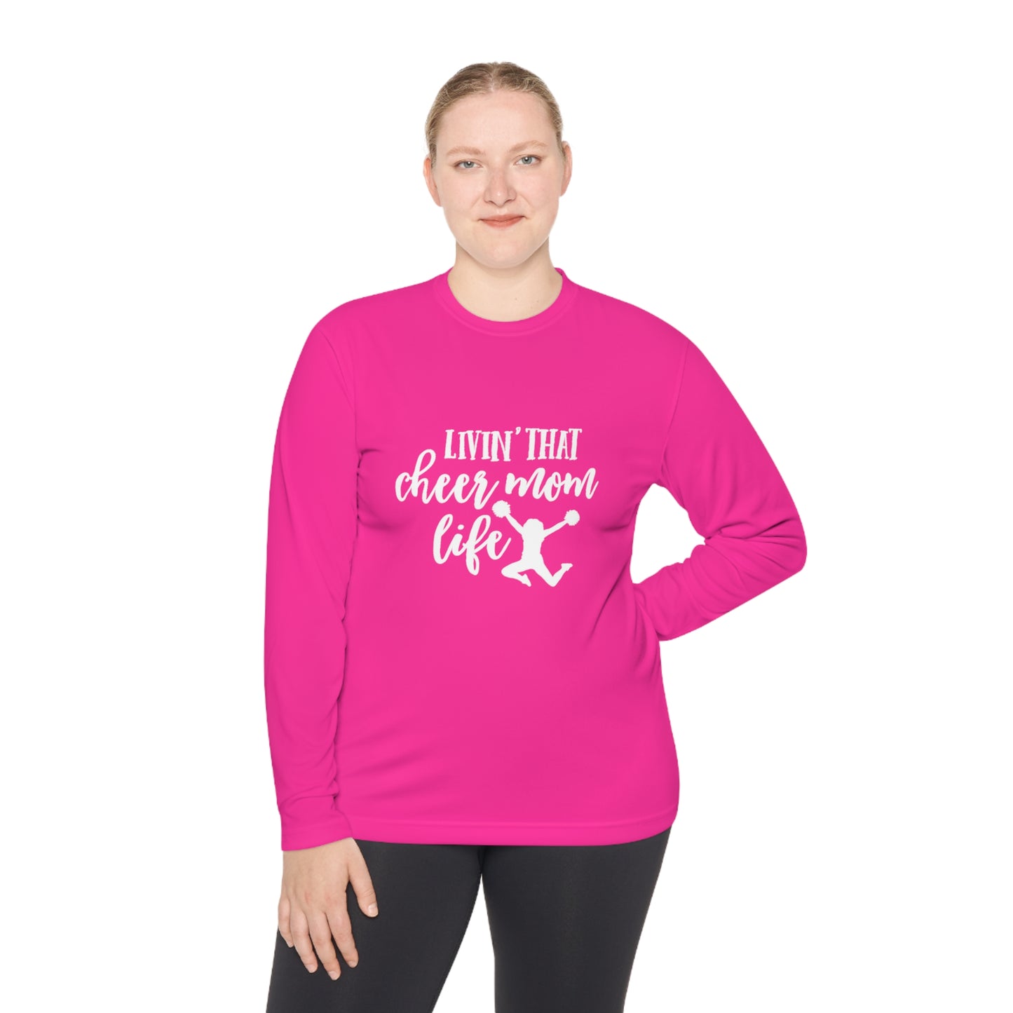 Living  that cheer  mom life- Unisex Lightweight Long Sleeve Tee