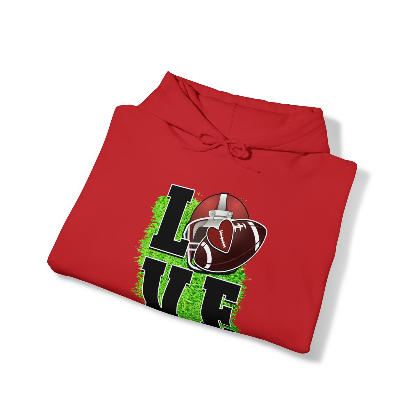 LOVE FOOTBALL- Unisex Heavy Blend™ Hooded Sweatshirt