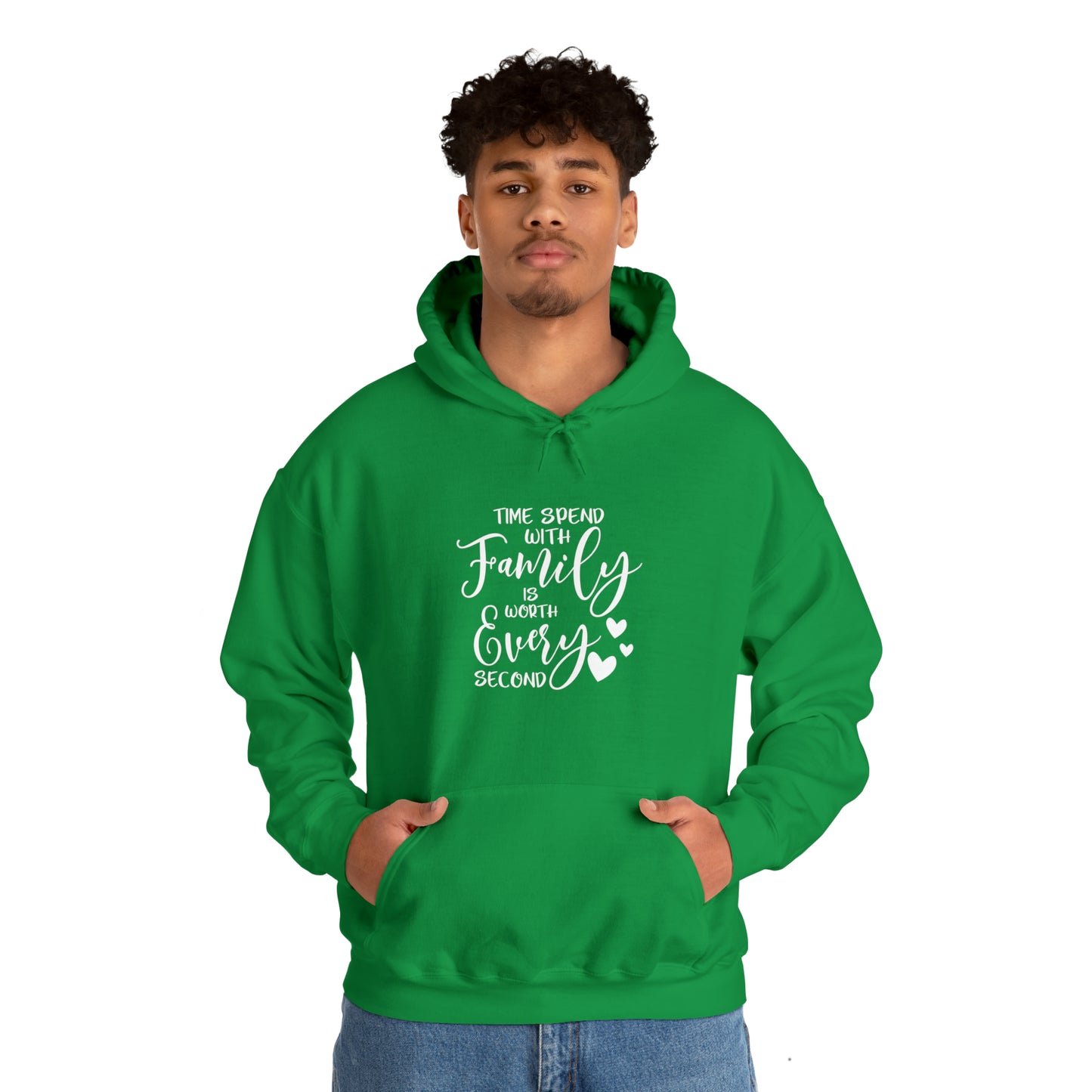 Time spend with family is worth every second- Unisex Heavy Blend™ Hooded Sweatshirt