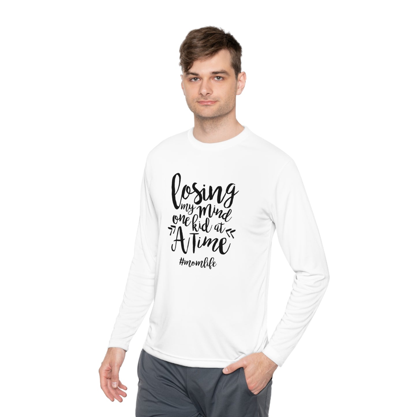 Losing my mind, one kid at a time- Unisex Lightweight Long Sleeve Tee