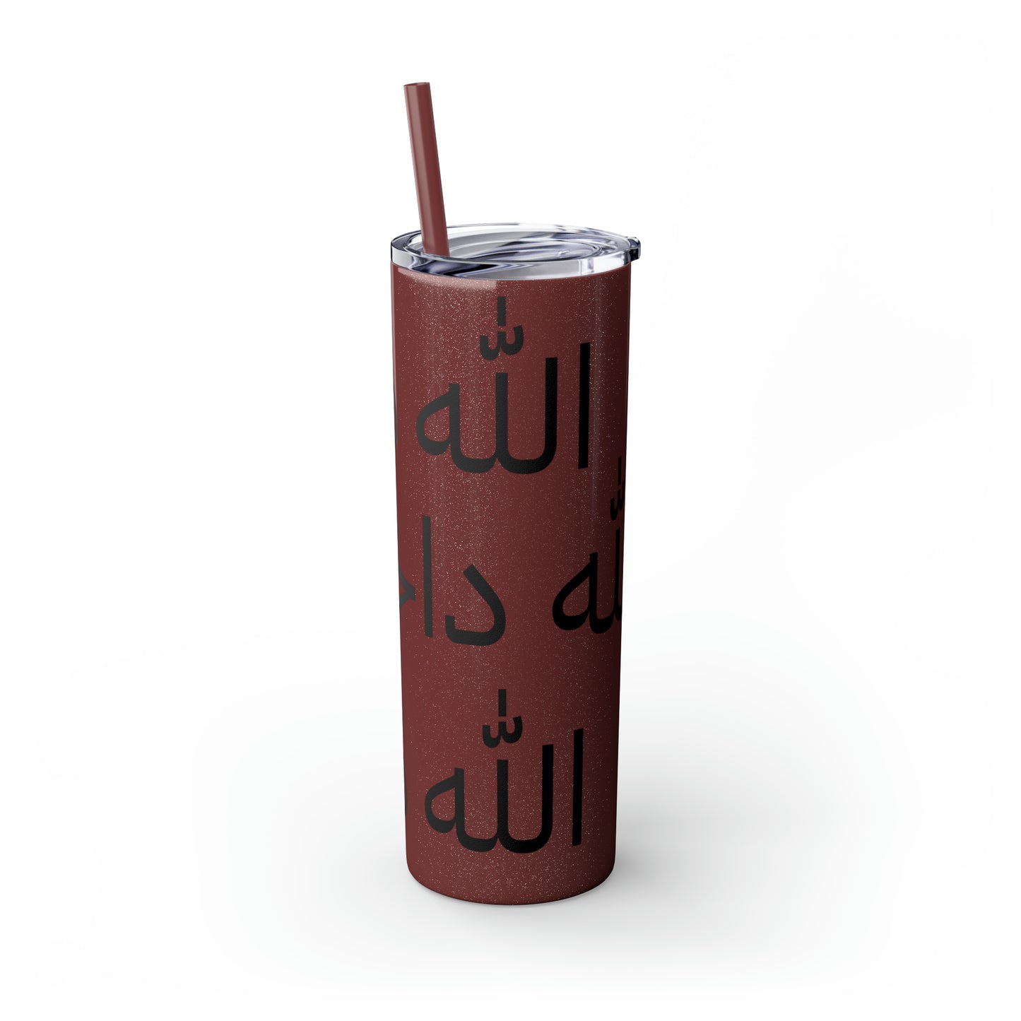 God is within her(الله داخلها)Skinny Tumbler with Straw, 20oz