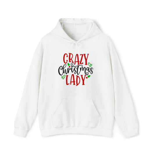 Crazy Christmas Lady - Unisex Heavy Blend™ Hooded Sweatshirt