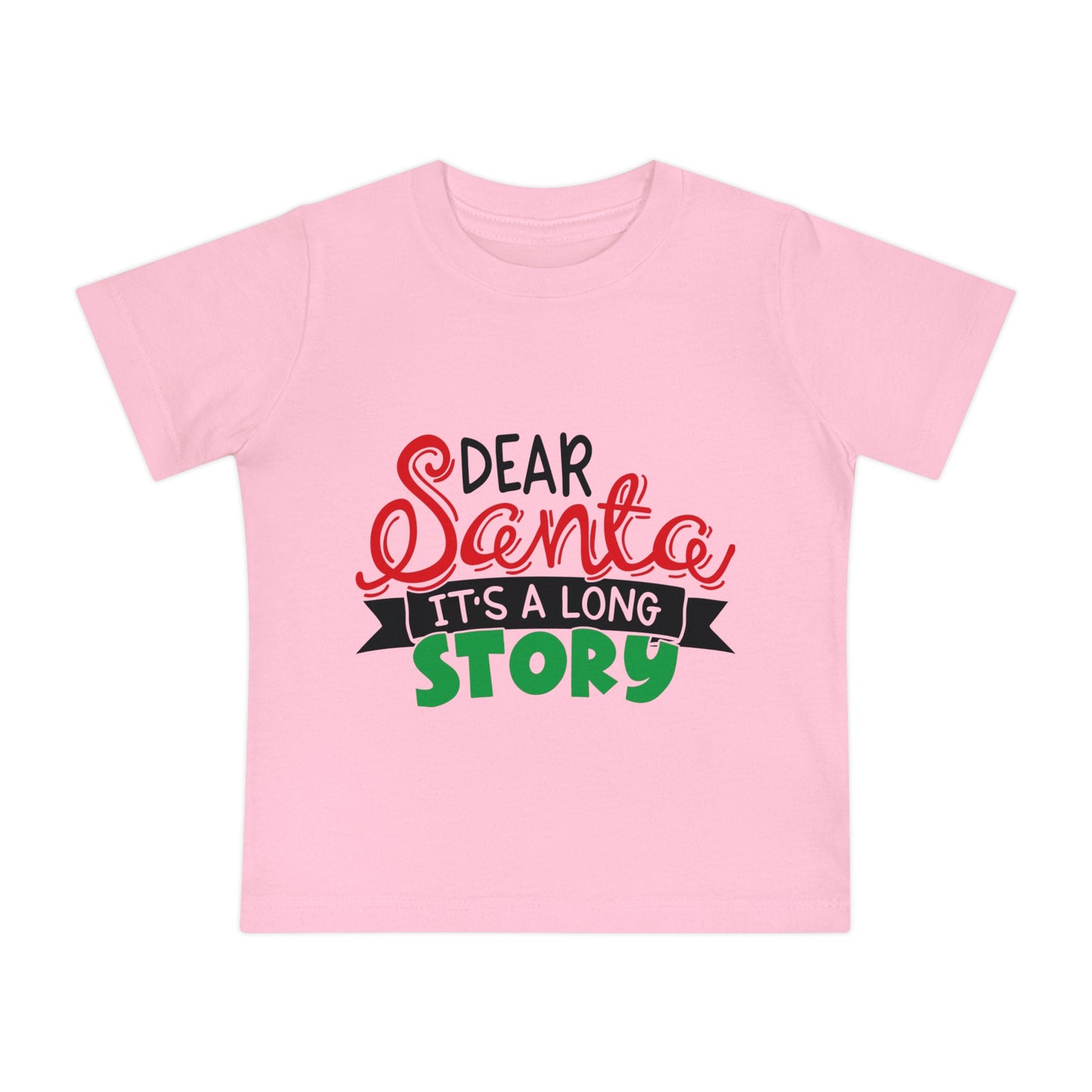 Dear Santa it's a long story - Baby Short Sleeve T-Shirt