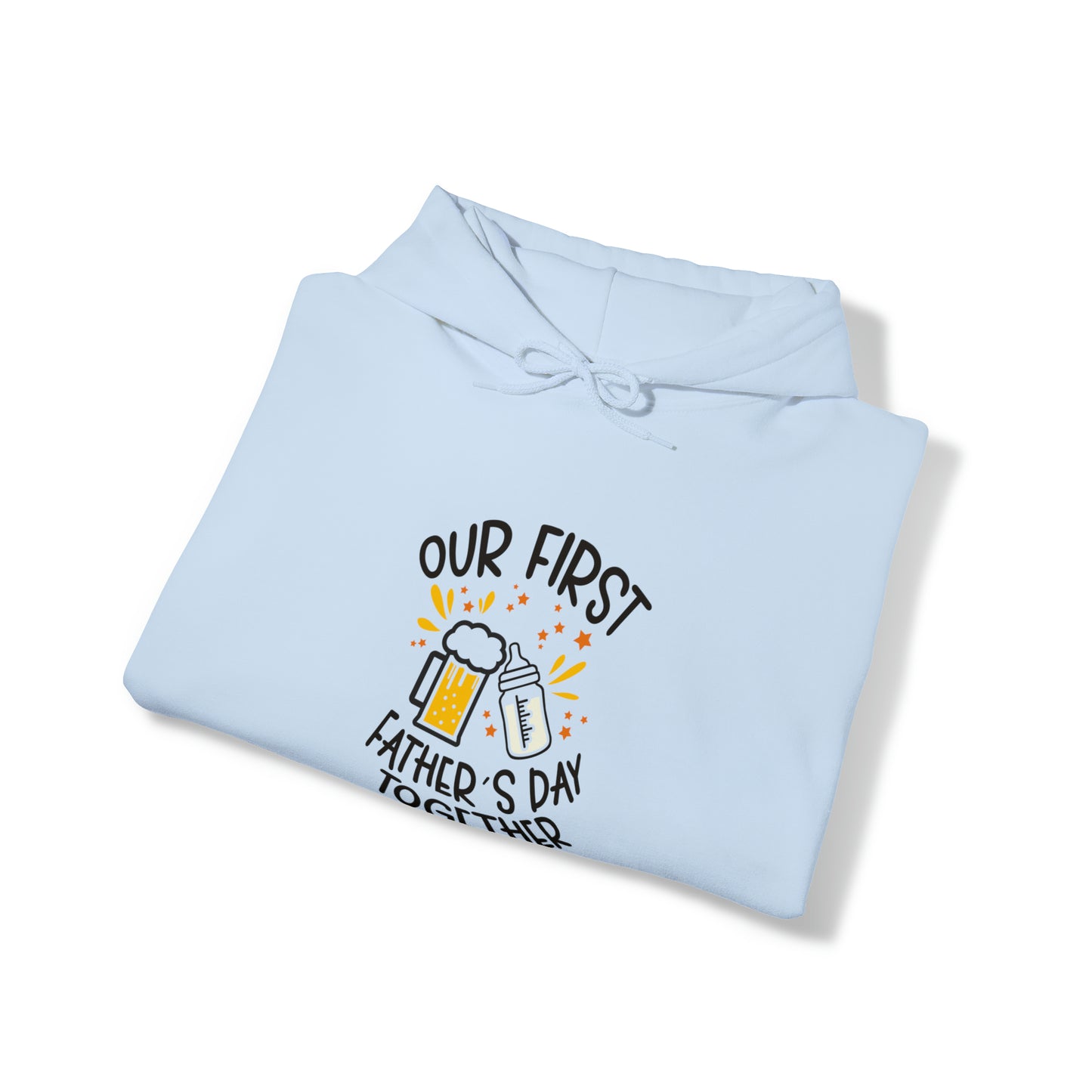 Our first father's day- Unisex Heavy Blend™ Hooded Sweatshirt