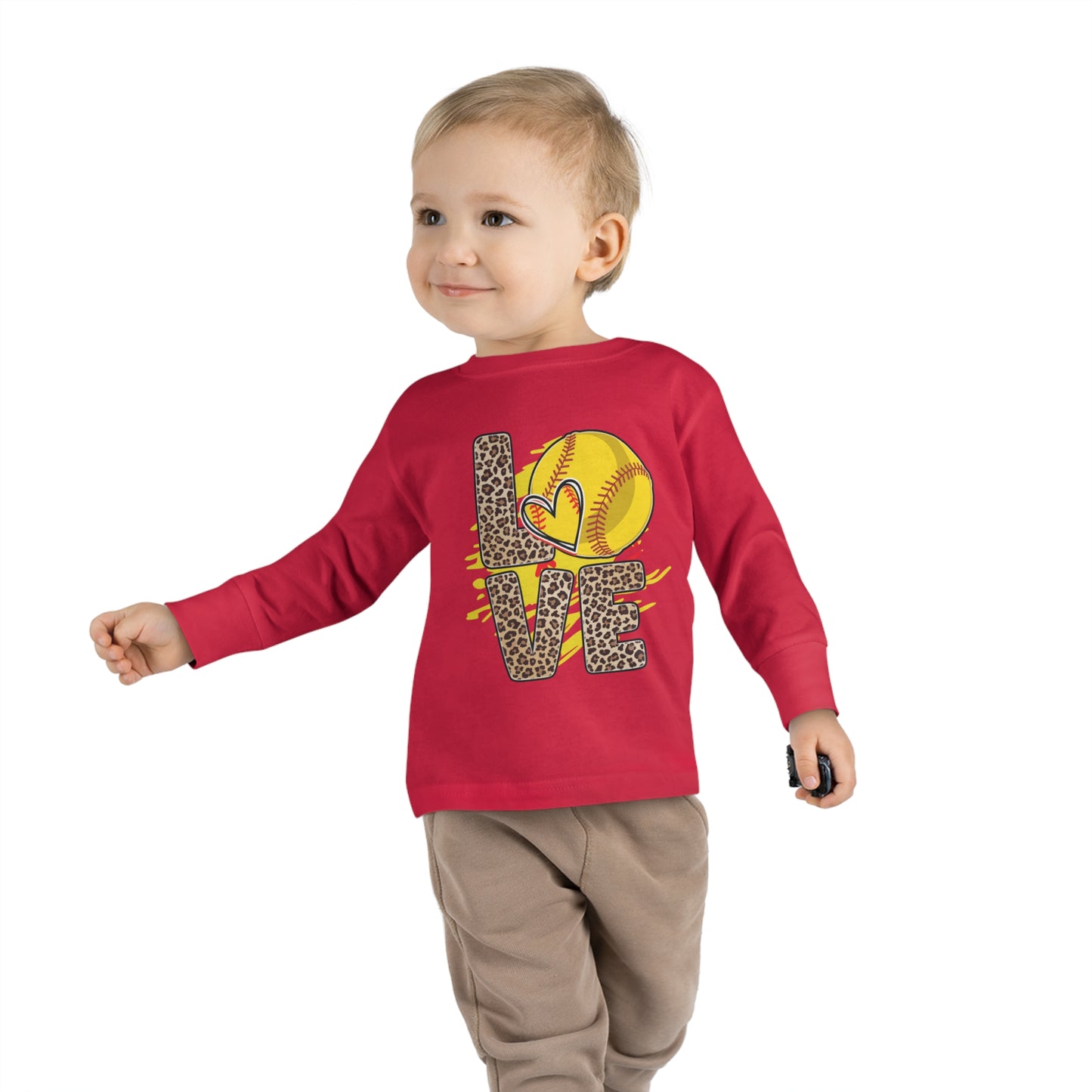 I love Baseball-Toddler Long Sleeve Tee