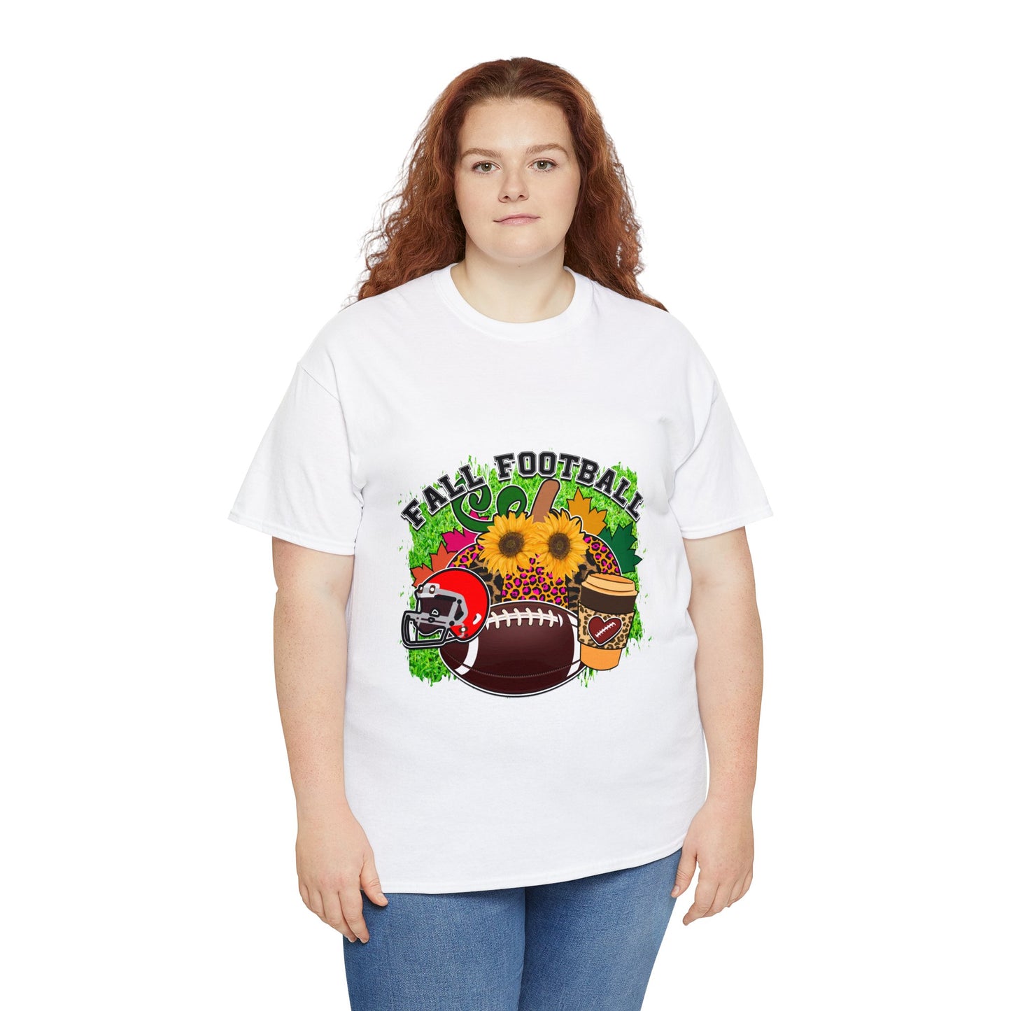 Fall Football- Unisex Heavy Cotton Tee