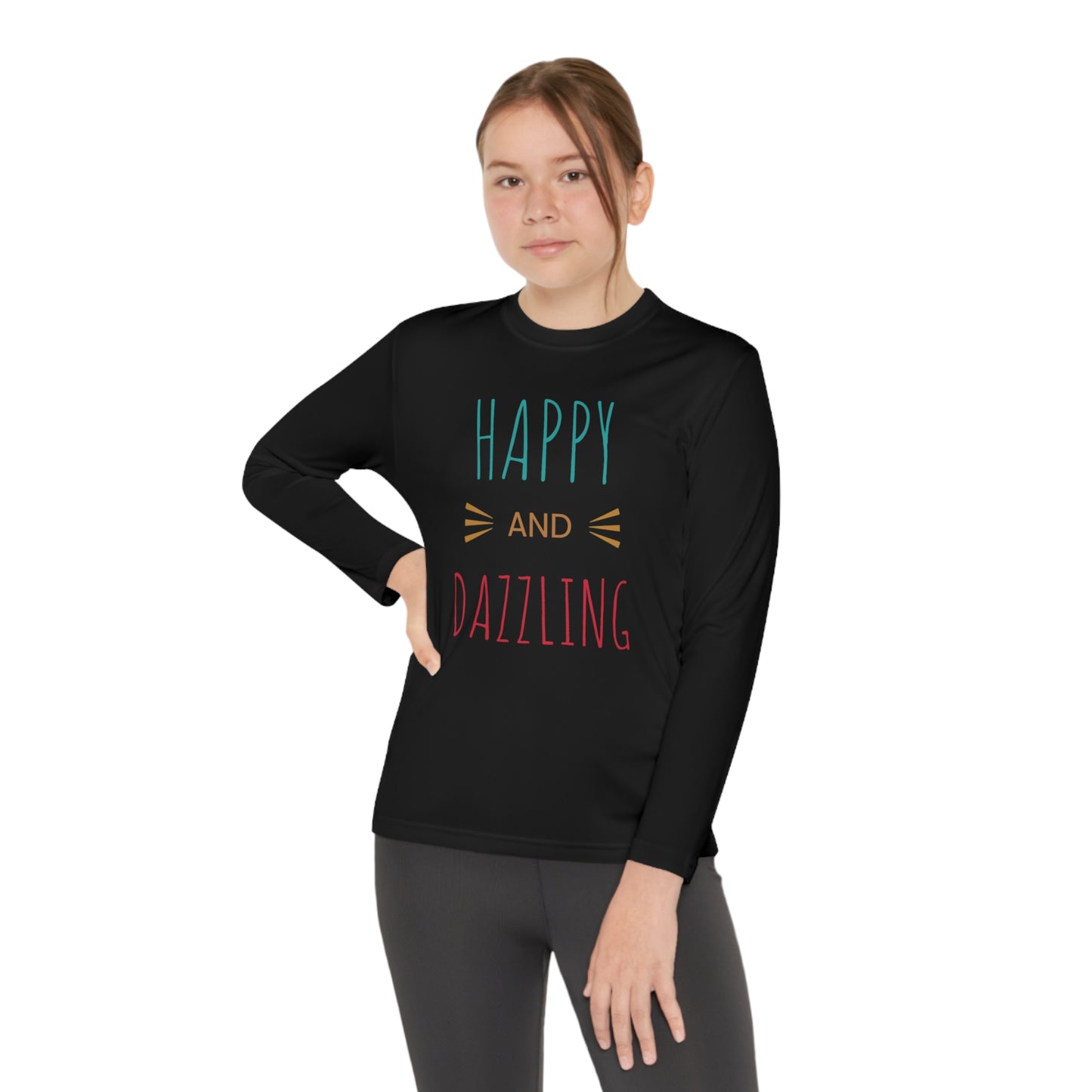 Happy and Dazzling-Youth Long Sleeve Competitor Tee