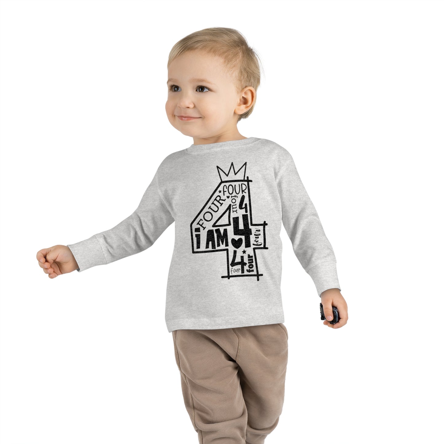 I'm four- Toddler Long Sleeve Tee