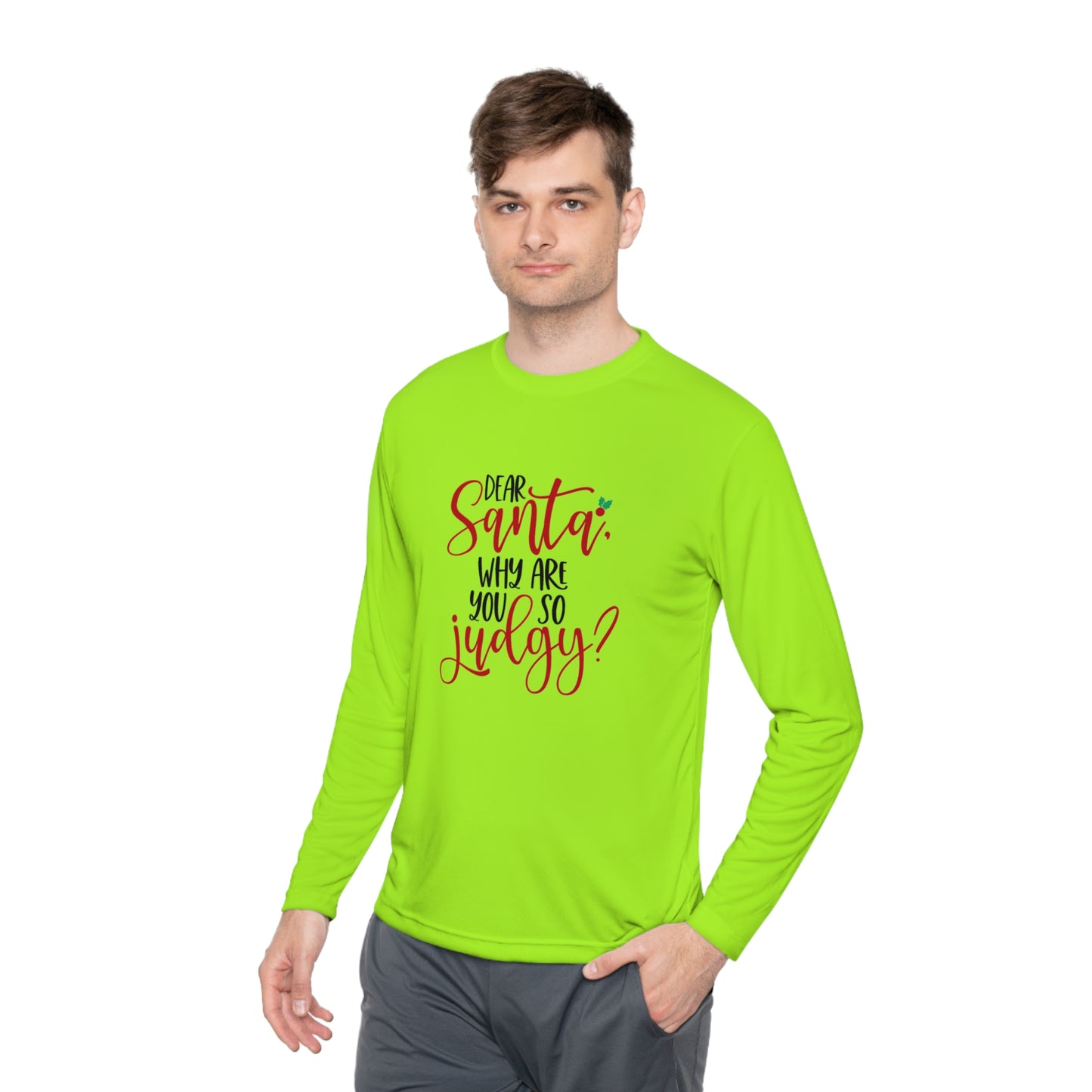 Judgy Santa- Unisex Lightweight Long Sleeve Tee