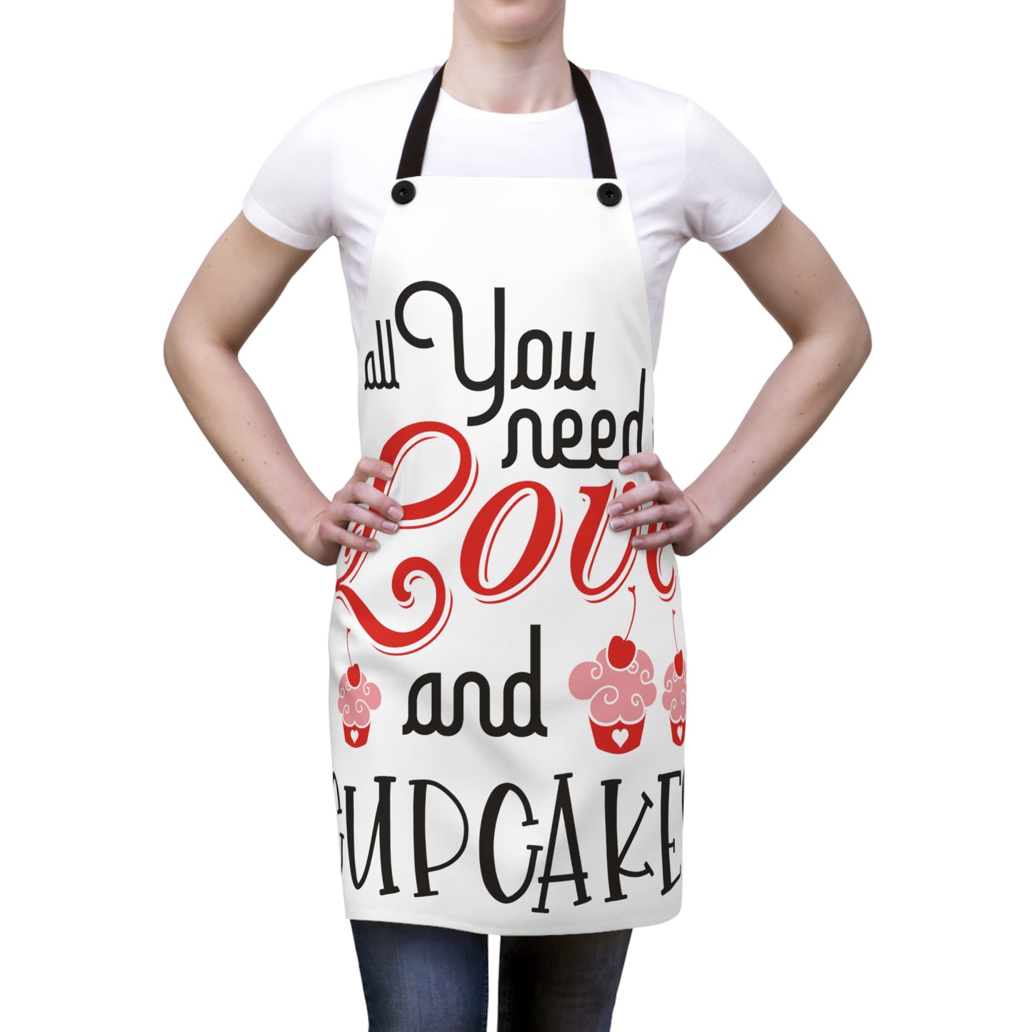 All I need is love and cupcakes- Apron (AOP)