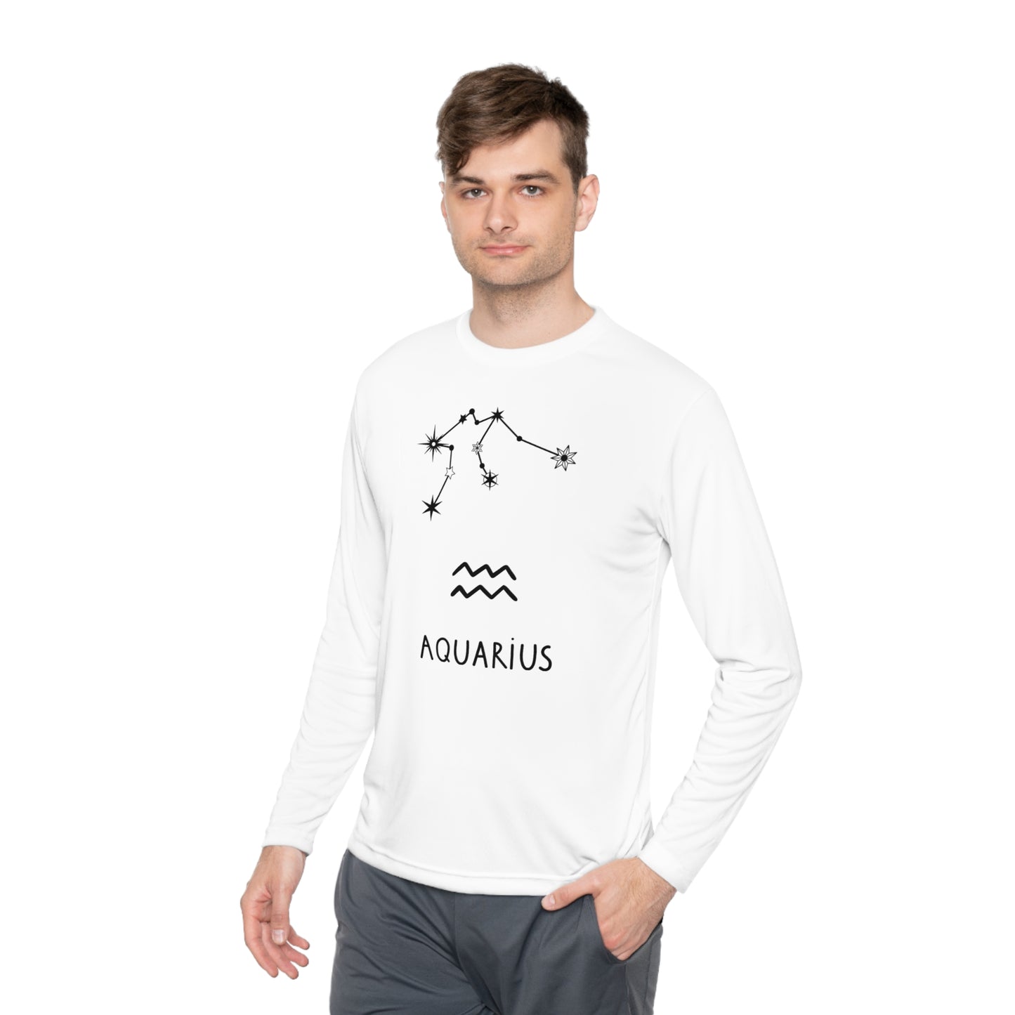 AQUARIUS STARS- Unisex Lightweight Long Sleeve Tee