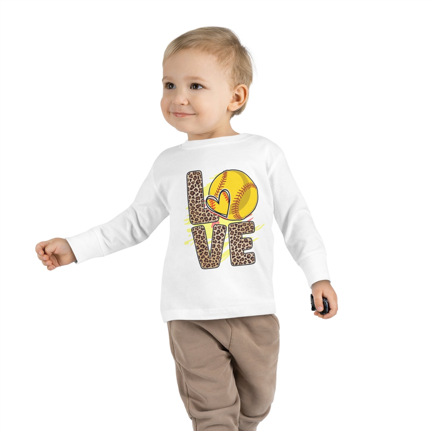 I love Baseball-Toddler Long Sleeve Tee