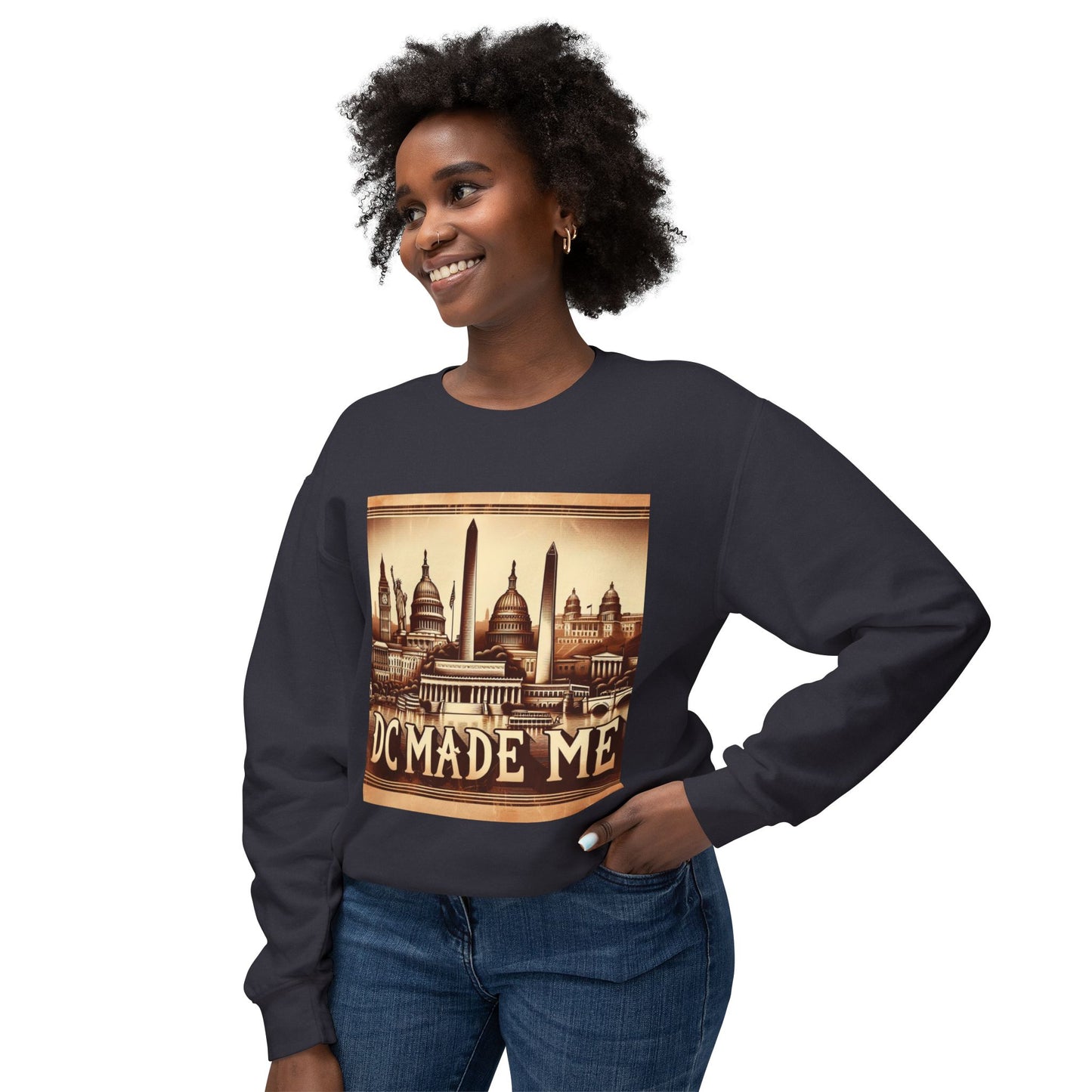 DC Made Me-Unisex Lightweight Crewneck Sweatshirt