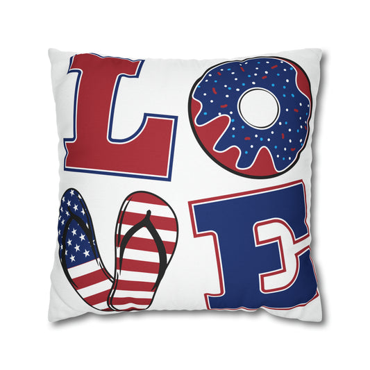 America-Spun Polyester Square Pillow Case