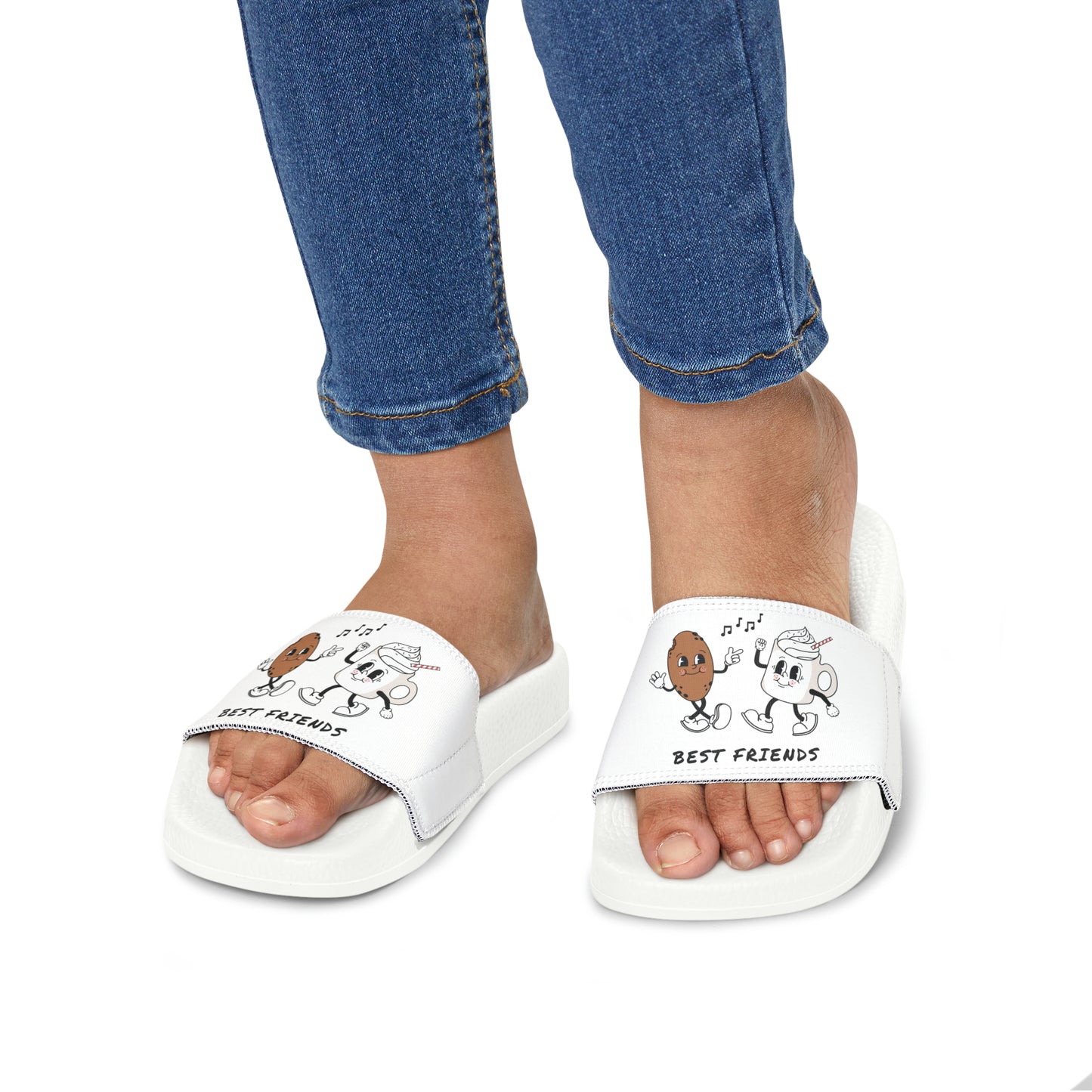 BEST FRIENDS-Youth PU Slide Sandals