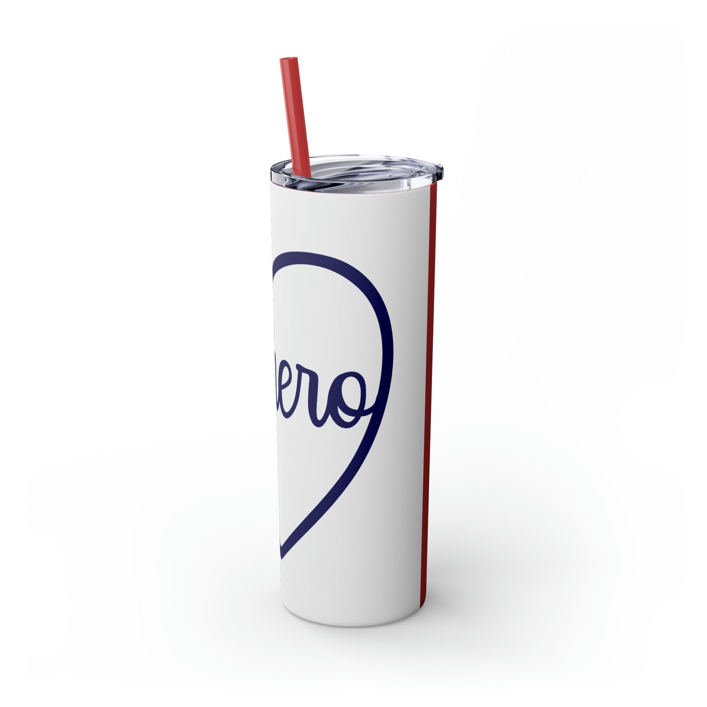 Hero-Skinny Tumbler with Straw, 20oz