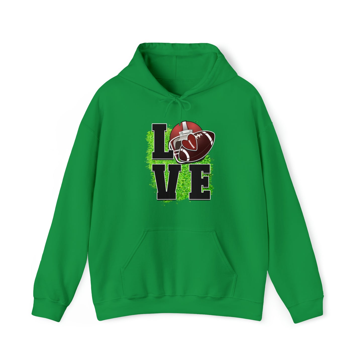 LOVE FOOTBALL- Unisex Heavy Blend™ Hooded Sweatshirt