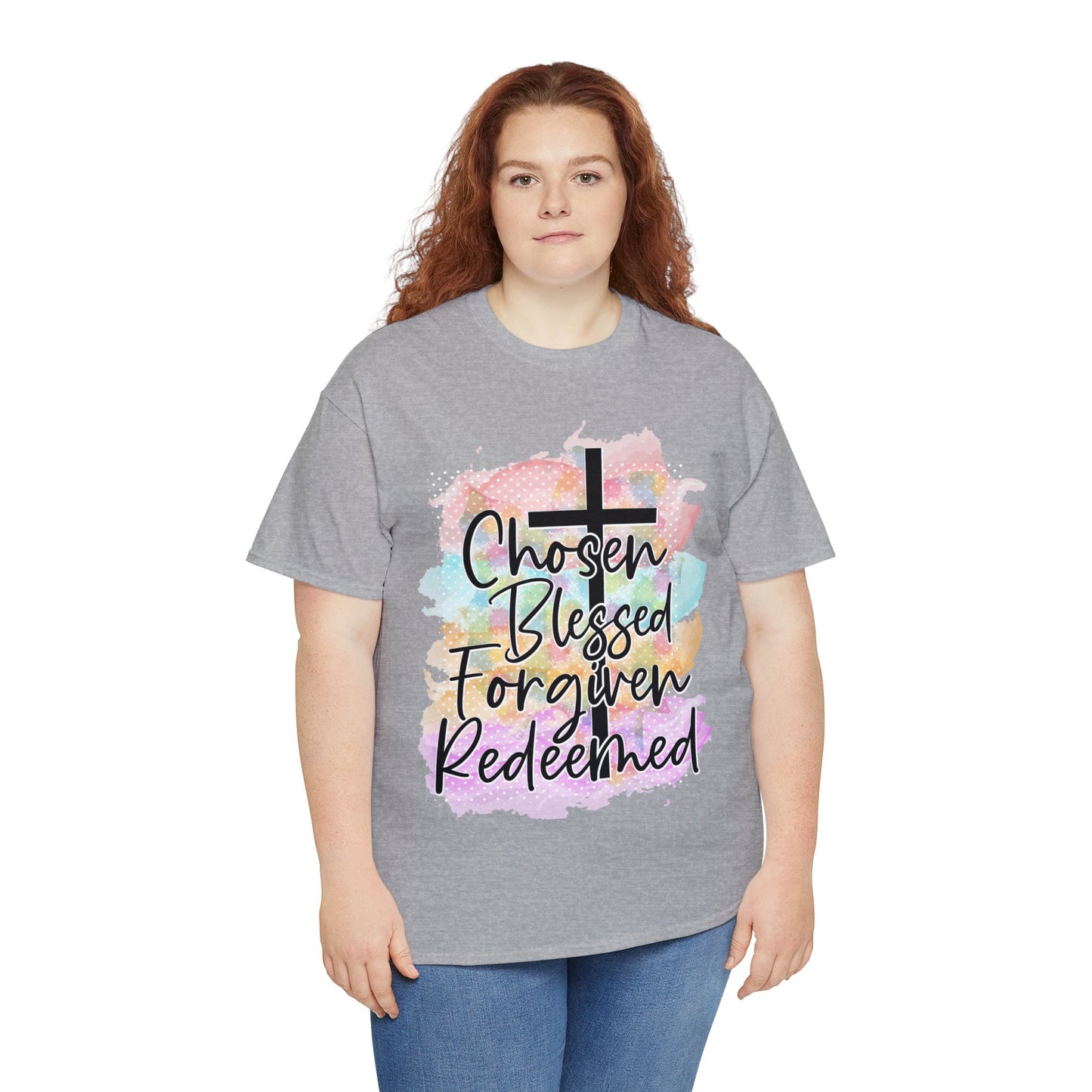 Chosen Blessed forgiven- Unisex Heavy Cotton Tee