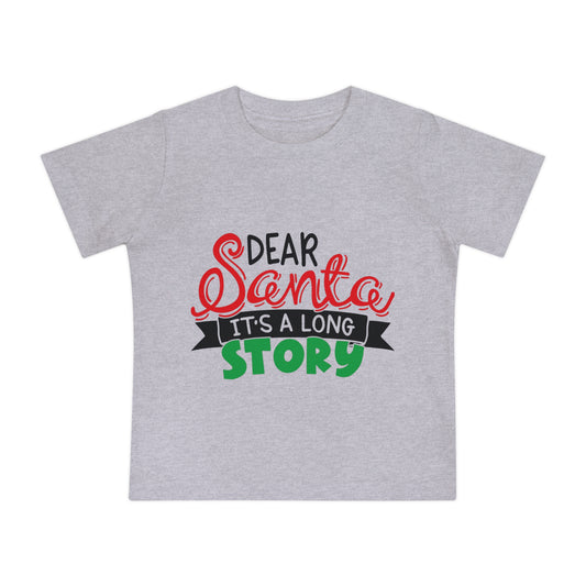 Dear Santa it's a long story - Baby Short Sleeve T-Shirt