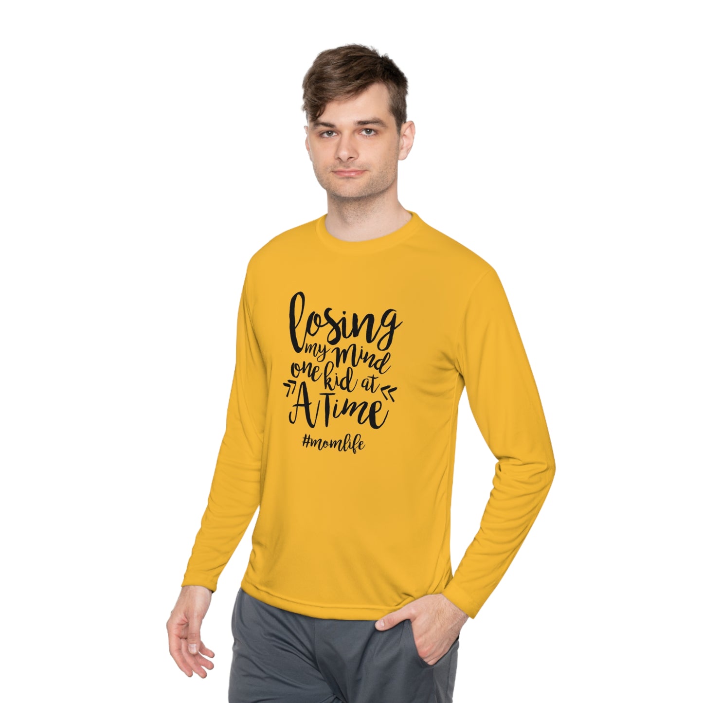 Losing my mind, one kid at a time- Unisex Lightweight Long Sleeve Tee