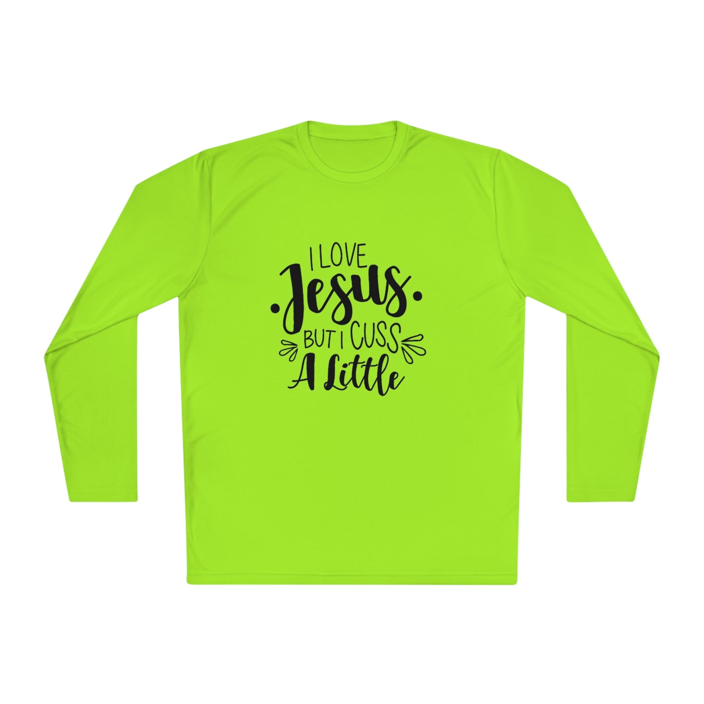 I love Jesus but I cuss a little- Unisex Lightweight Long Sleeve Tee