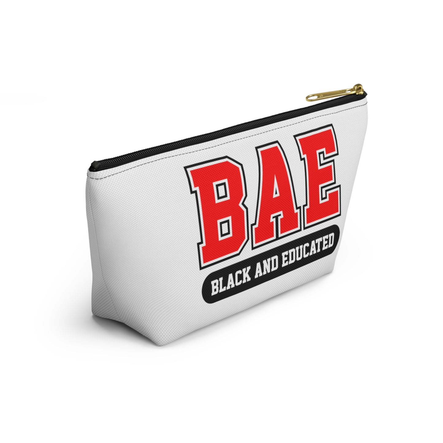 BAE- Black and Educated - Red-Accessory Pouch w T-bottom