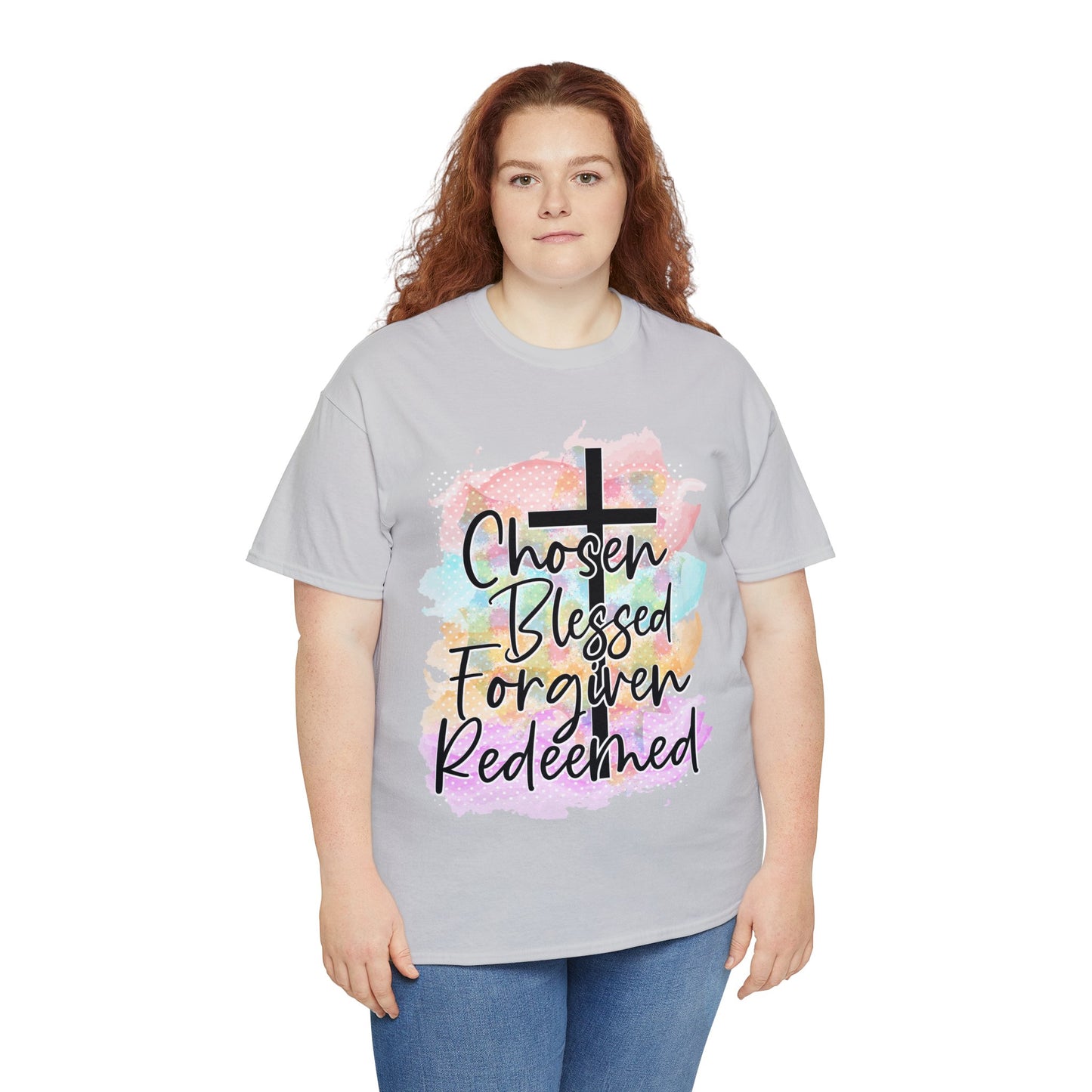 Chosen Blessed forgiven- Unisex Heavy Cotton Tee