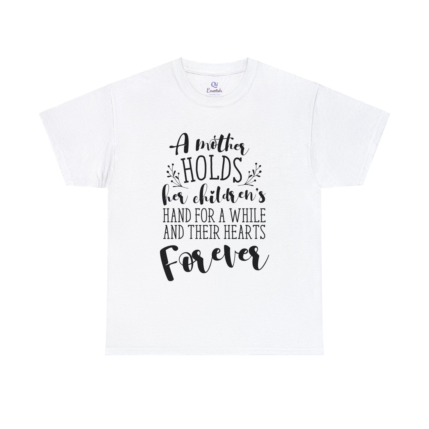 A mother holds her child's heart- Unisex Heavy Cotton Tee