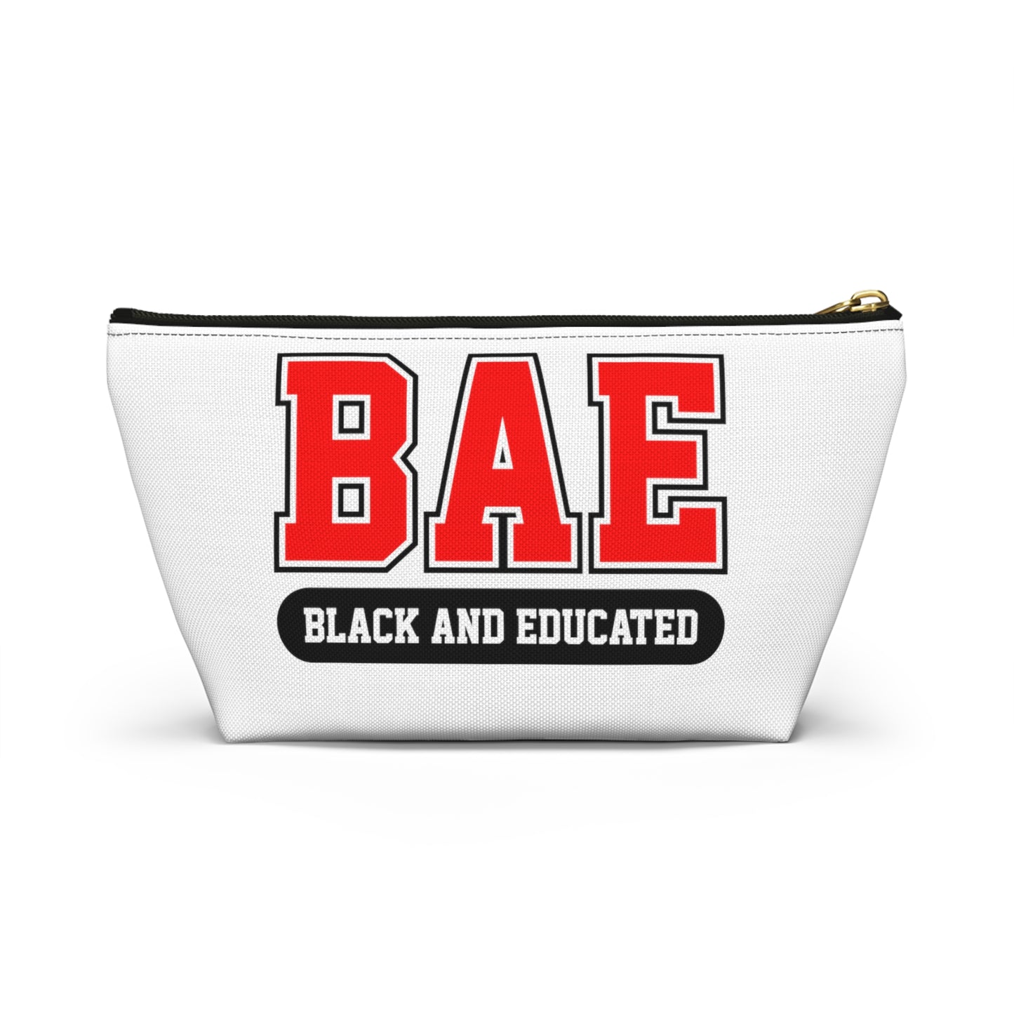 BAE- Black and Educated - Red-Accessory Pouch w T-bottom