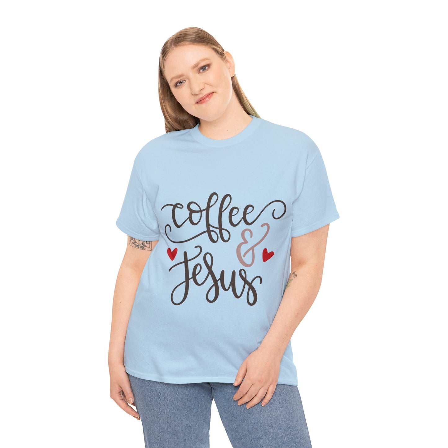 Coffee and Jesus - Unisex Heavy Cotton Tee