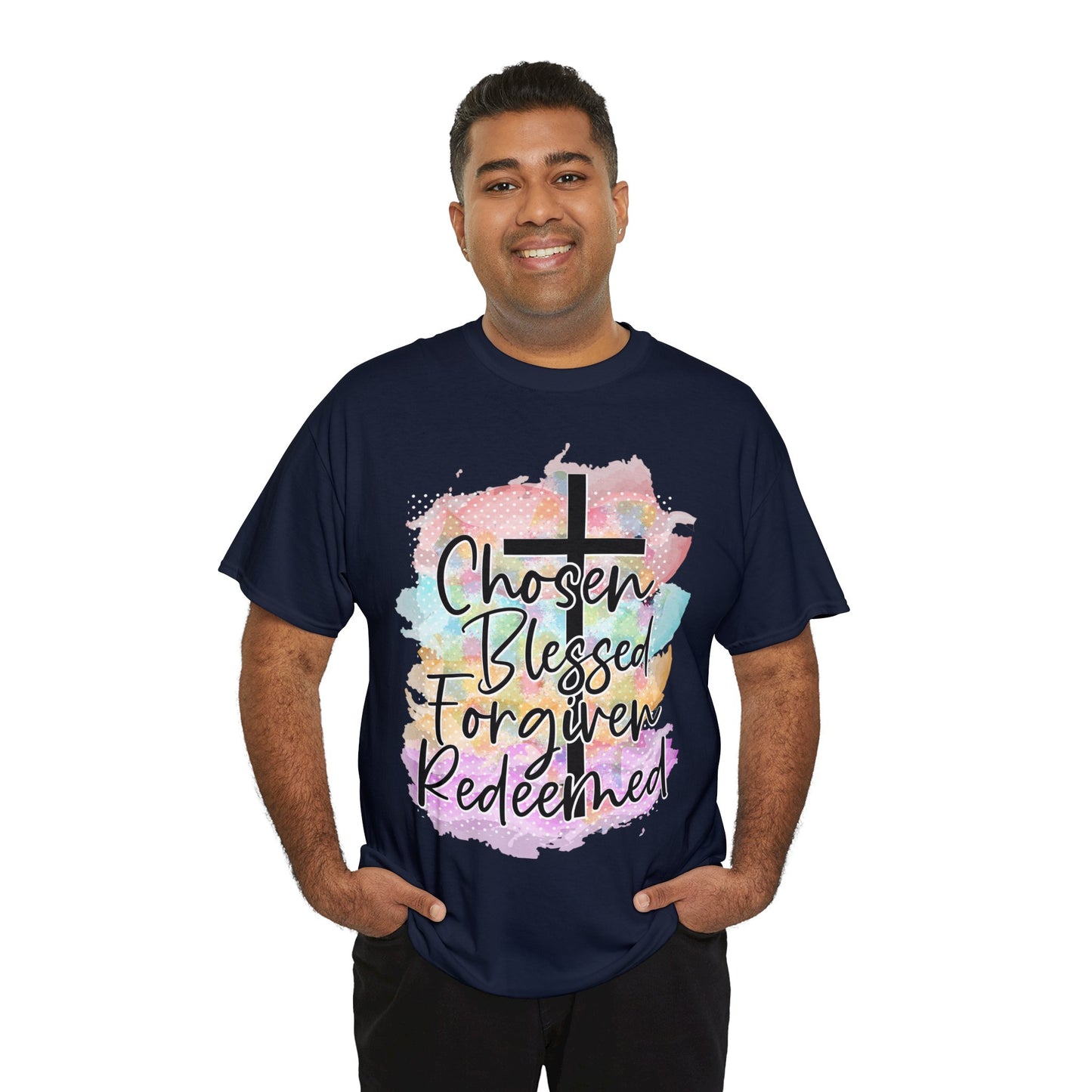 Chosen Blessed forgiven- Unisex Heavy Cotton Tee