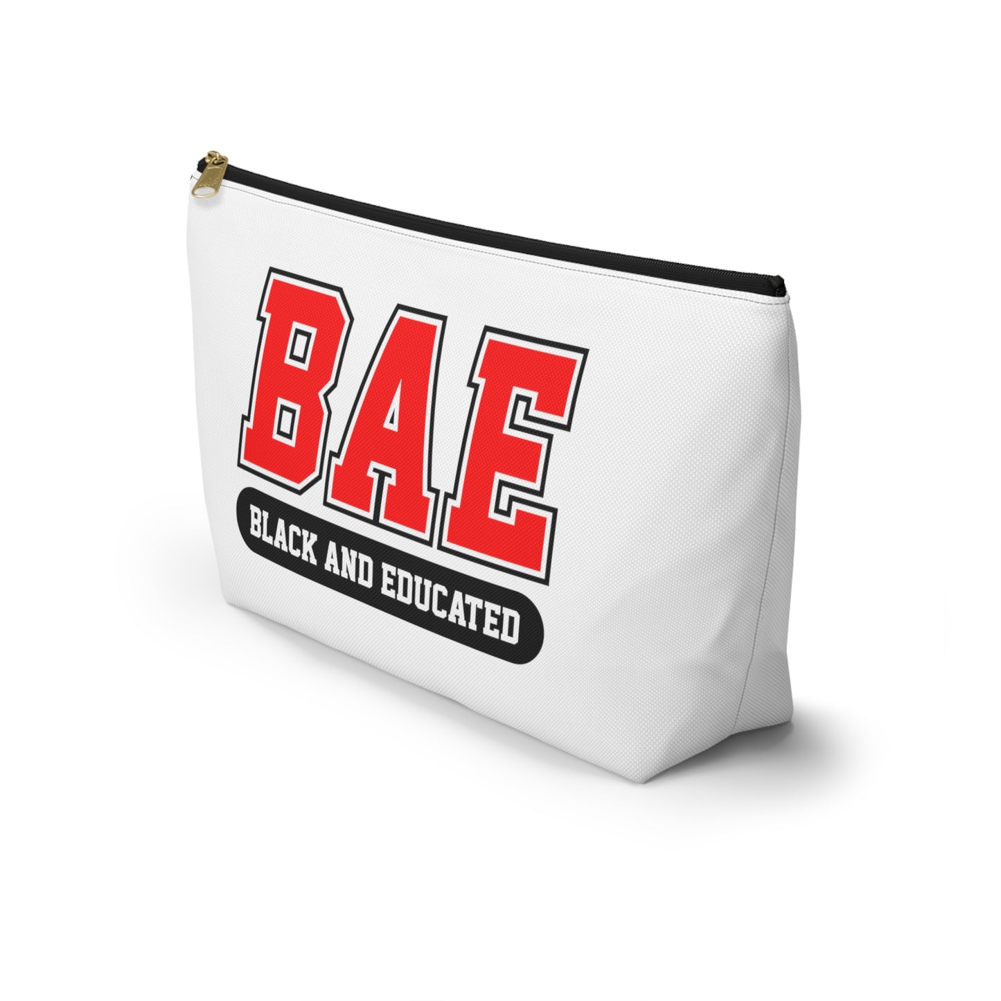 BAE- Black and Educated - Red-Accessory Pouch w T-bottom