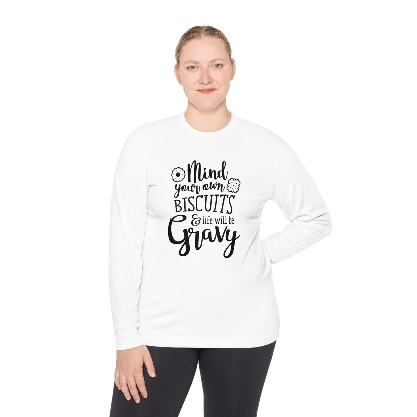 Mind your own biscuits - Unisex Lightweight Long Sleeve Tee