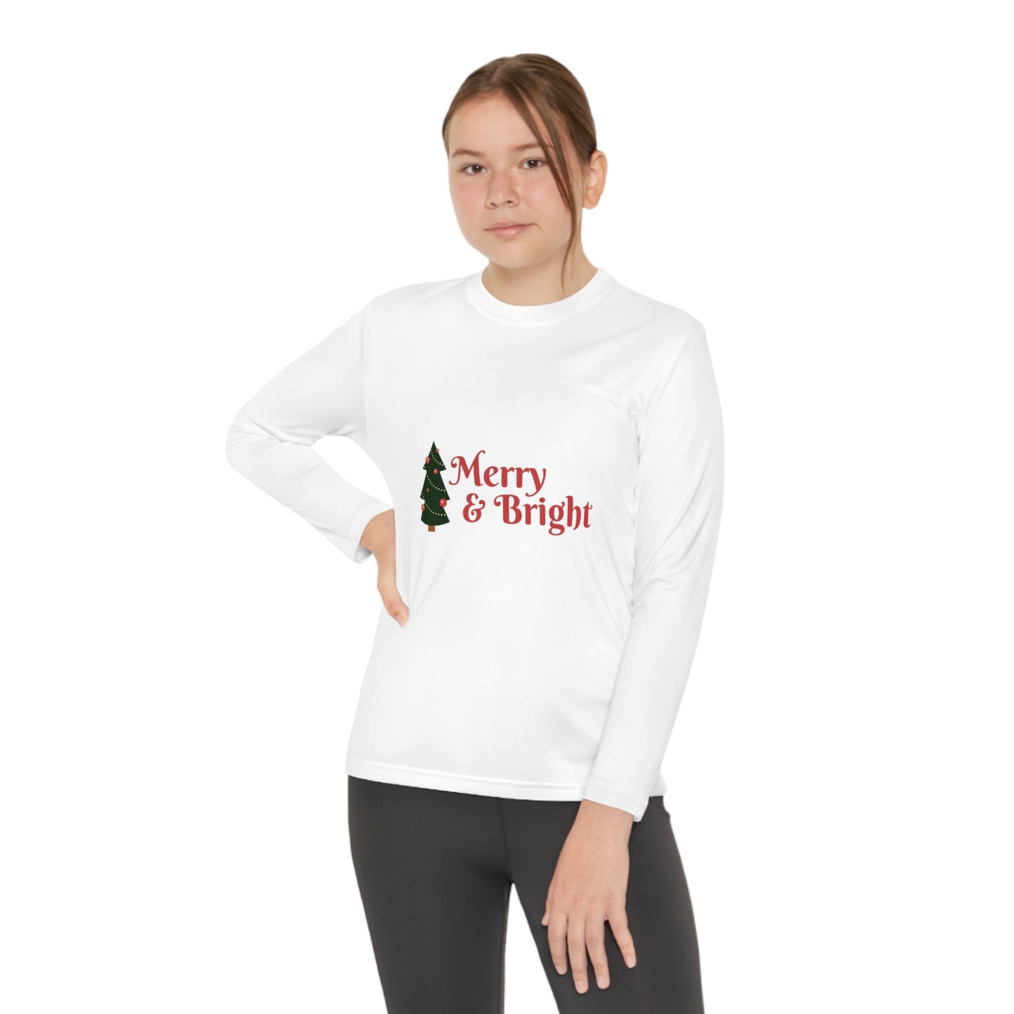 Merry Christmas-Youth Long Sleeve Competitor Tee