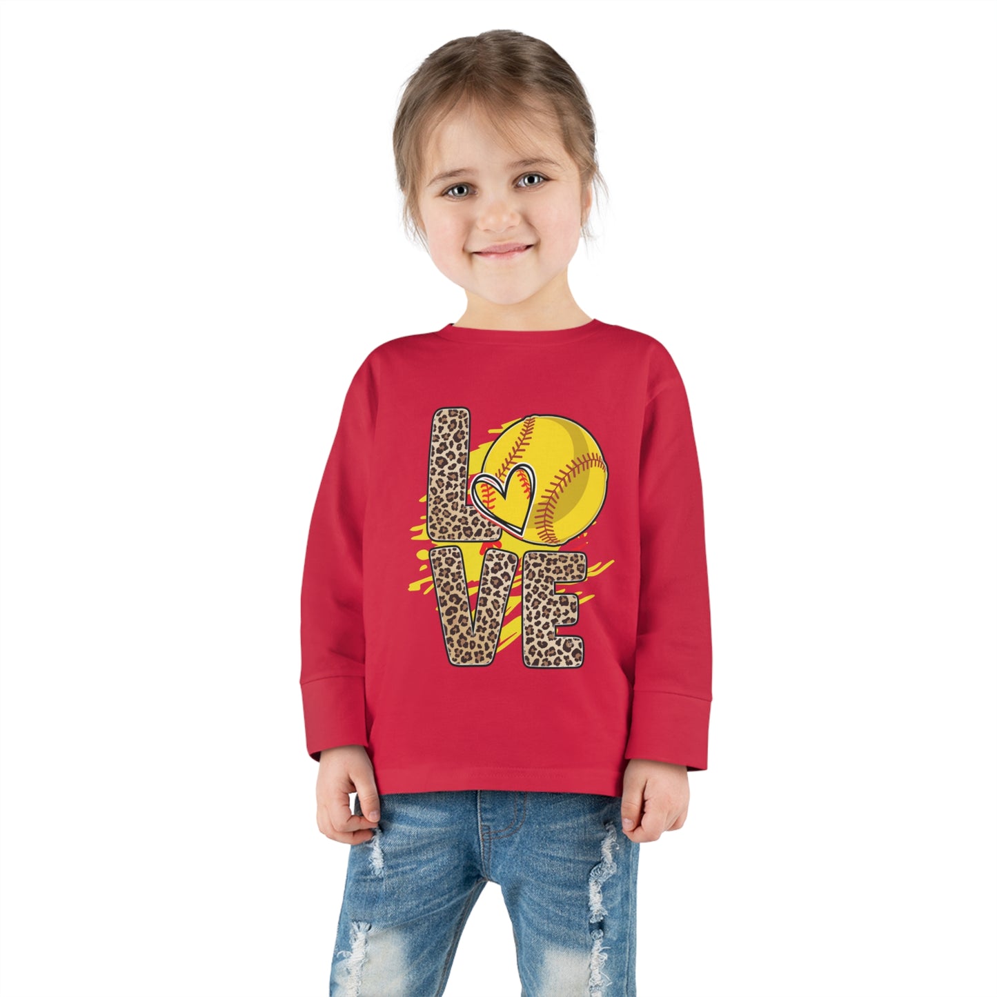 I love Baseball-Toddler Long Sleeve Tee