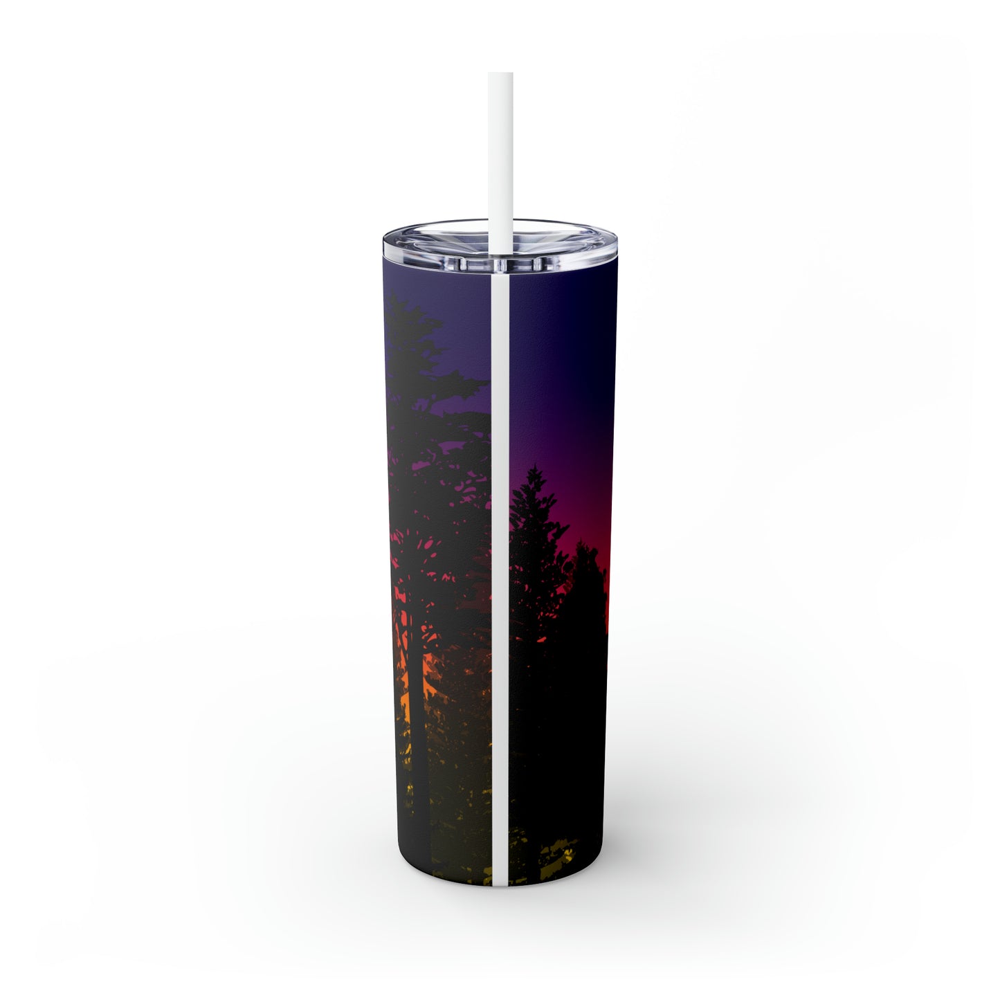 Sun Setting-Skinny Tumbler with Straw, 20oz