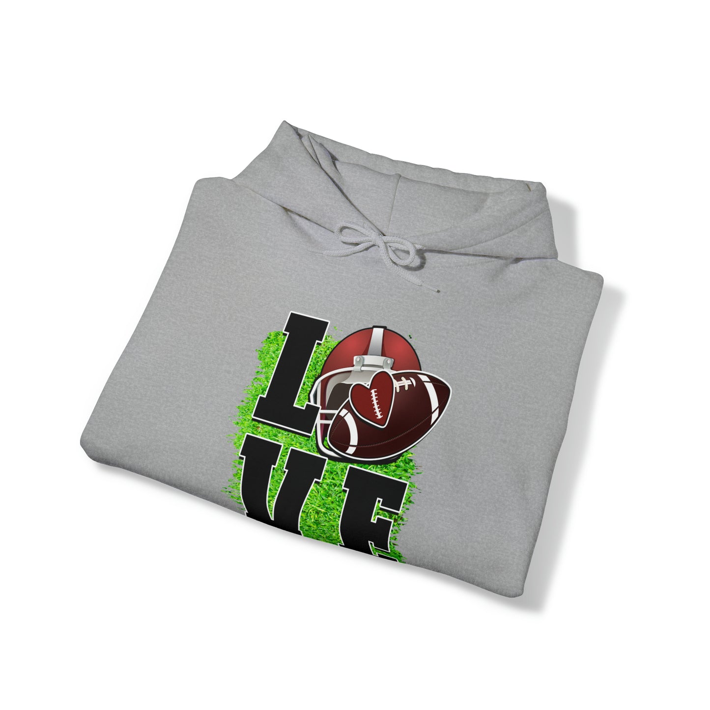 LOVE FOOTBALL- Unisex Heavy Blend™ Hooded Sweatshirt