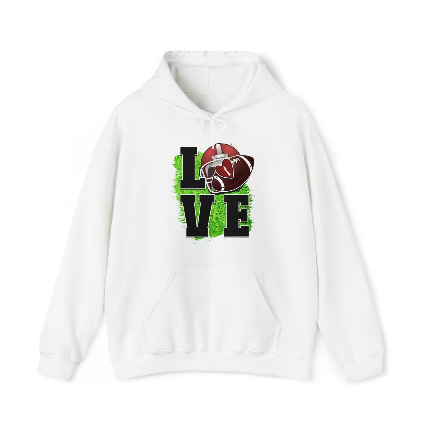 LOVE FOOTBALL- Unisex Heavy Blend™ Hooded Sweatshirt